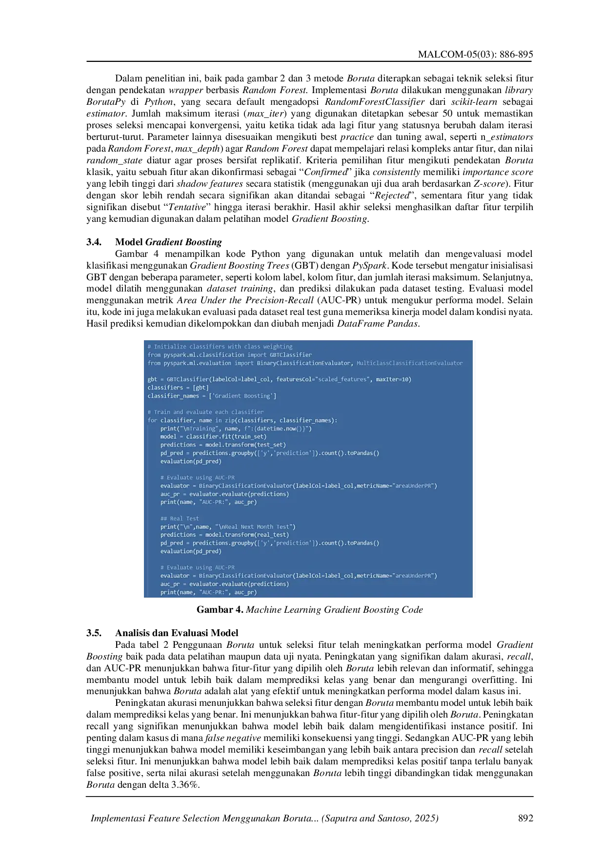 juris Implementasi Feature Selection Menggunakan Boruta untuk Peningkatan Akurasi Model Lapser Prediction