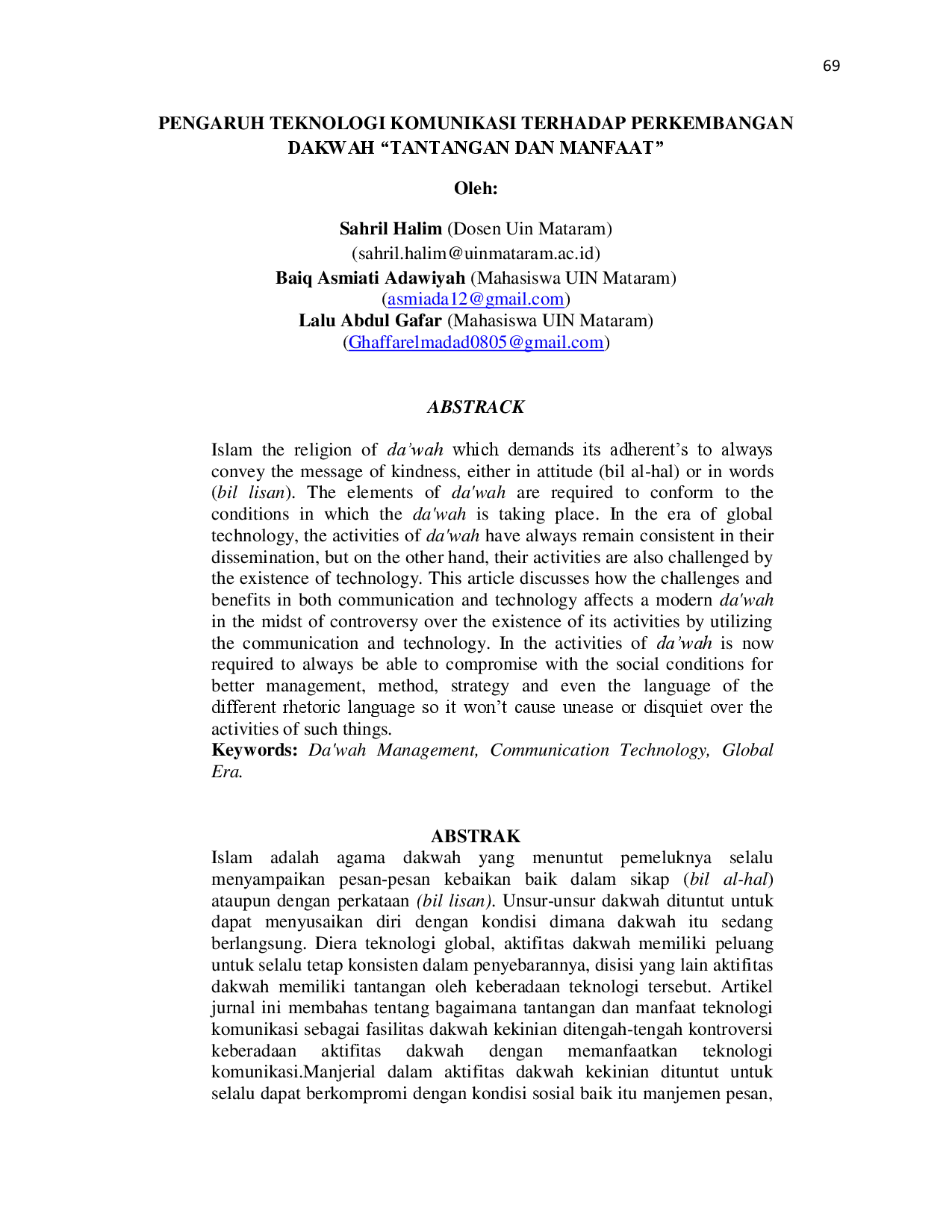 juris Pengaruh Teknologi Komunikasi Terhadap Perkembangan Dakwah Tantangan Dan Manfaat