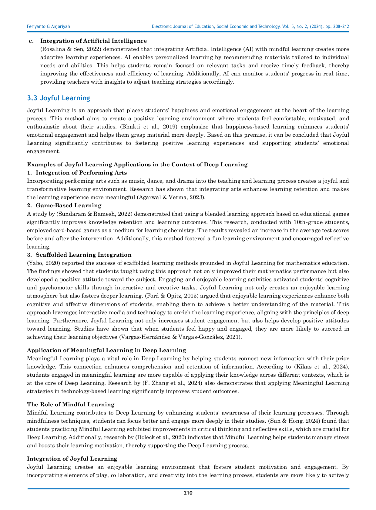 JURIS Deep Learning Approach Through Meaningful Mindful and Joyful Learning A Library Research