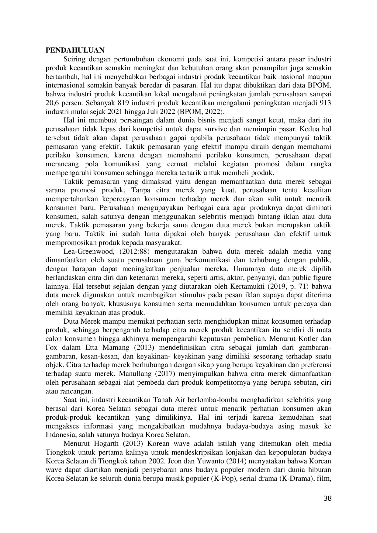 juris The Influence of Korean Female Music Group Brand Ambassadors and Brand Image on the Purchase Decision of Local Beauty Products