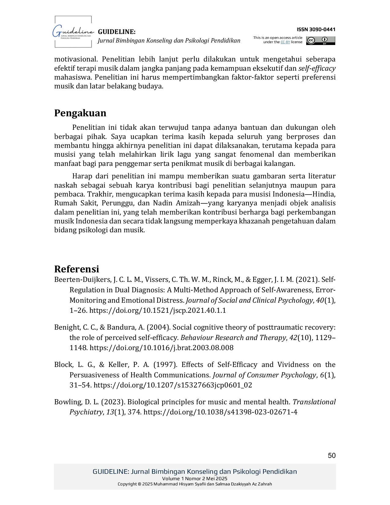 JURIS Music Therapy sebagai strategi Pengembangan Pendidikan Excecutive Function dan Self Efficacy pada Mahasiswa