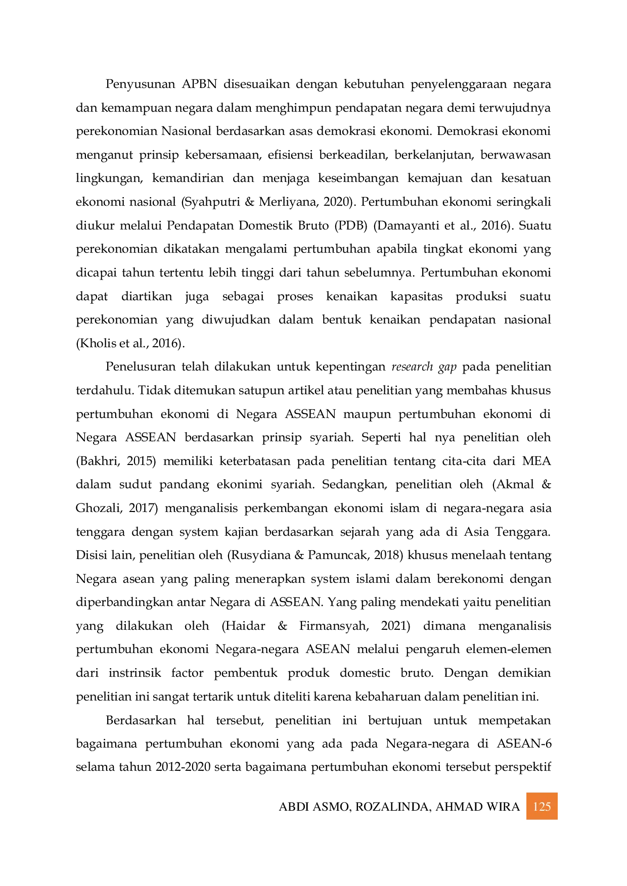 JURIS Peta Pertumbuhan Ekonomi Pada Negara ASEAN 6 2012 2020 Perspektif Ekonomi Syariah