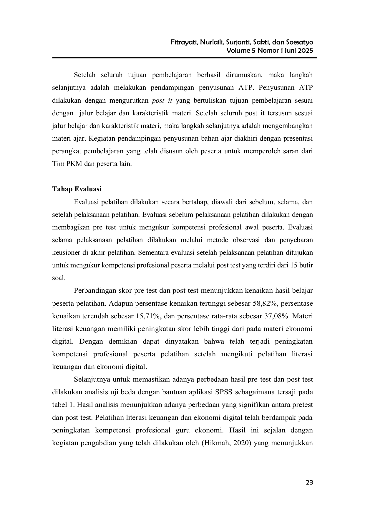 JURIS Pelatihan Literasi Keuangan dan Ekonomi Digital untuk Penguatan Kompetensi Profesional Guru Ekonomi Se Kota Mataram