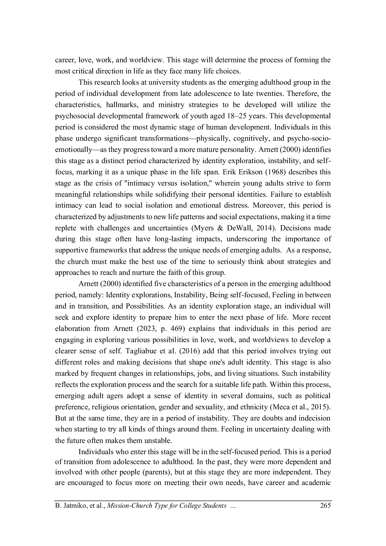 JURIS Mission Church Type for College Students A Qualitative Research on Contextual Ministry in Urban Setting