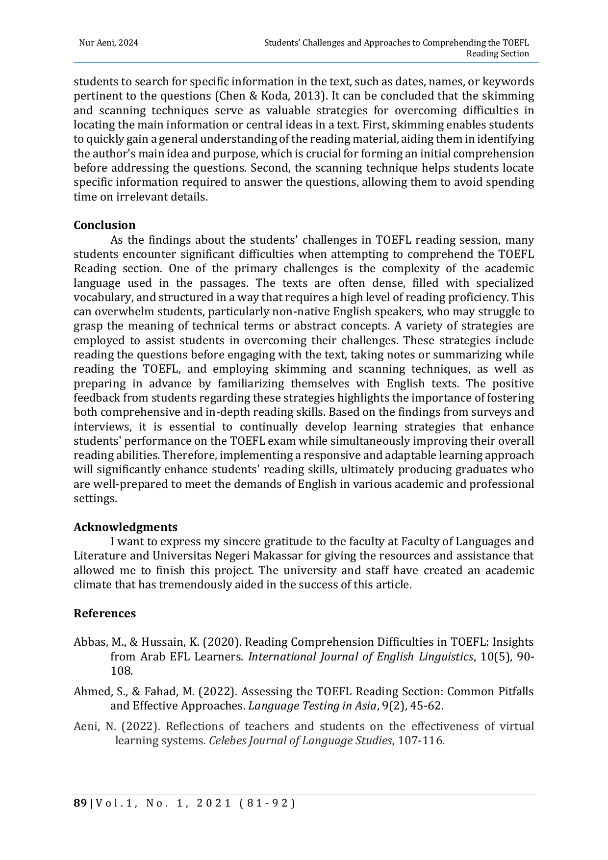 JURIS Students Challenges and Approaches to Comprehending the TOEFL Reading Section