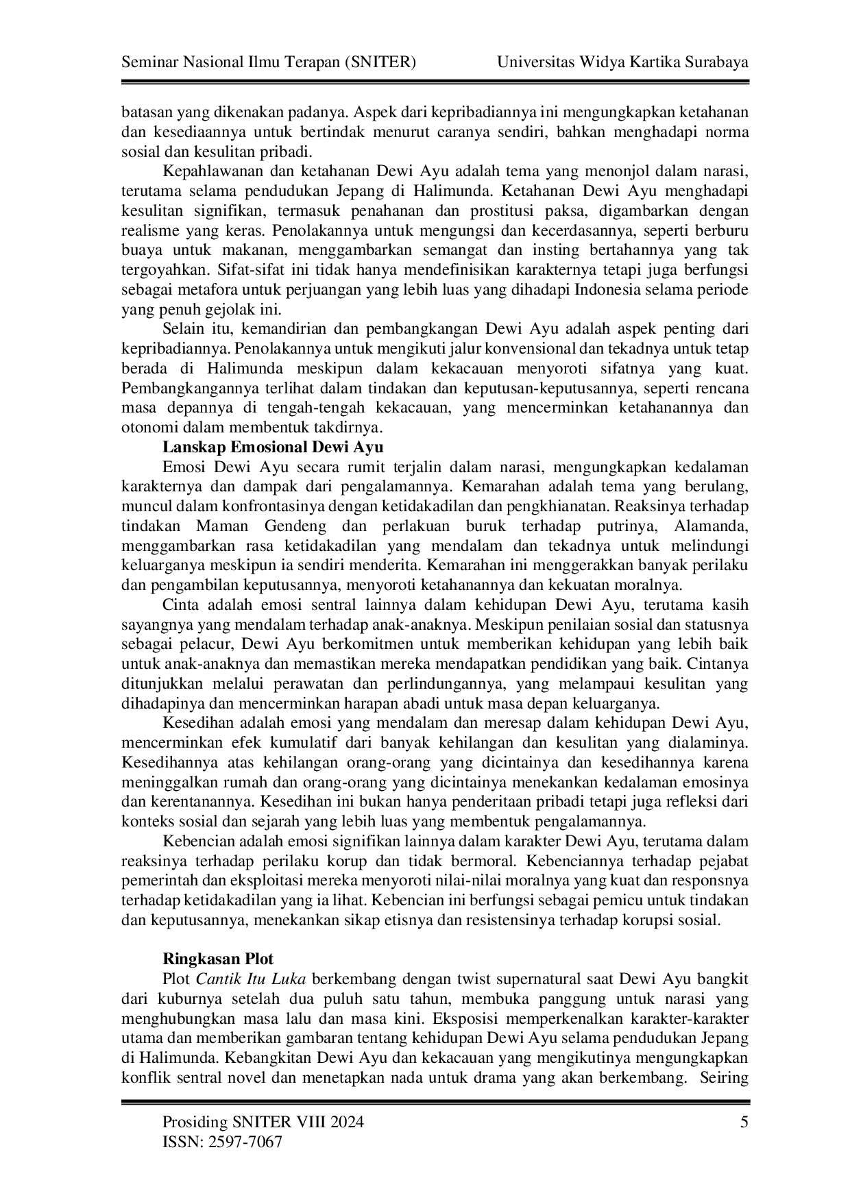 JURIS Intrinsic Elements of Eka Kurniawan Beauty Is a Wound