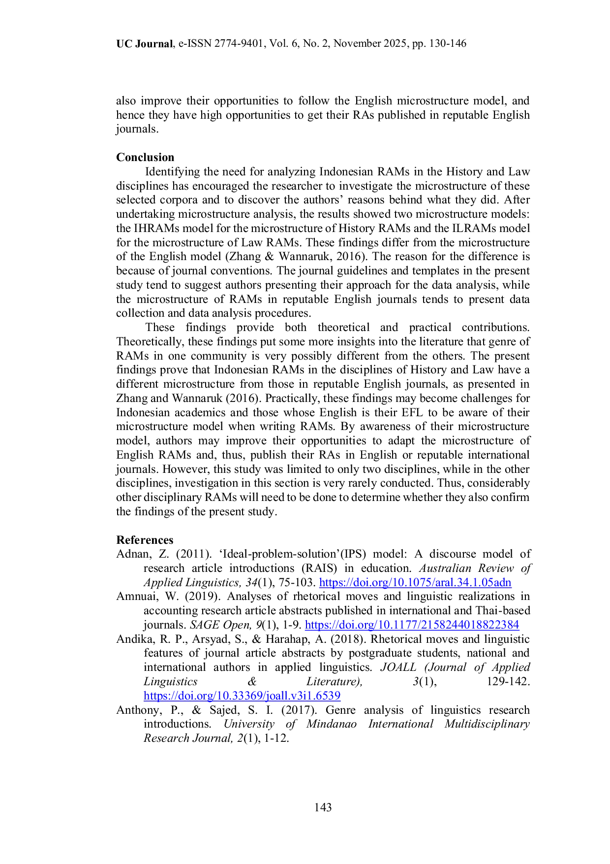 JURIS Challenges And Opportunities Of Indonesian Authors For Publishing Articles In English Journals A Microstructure Study In Ihlrams