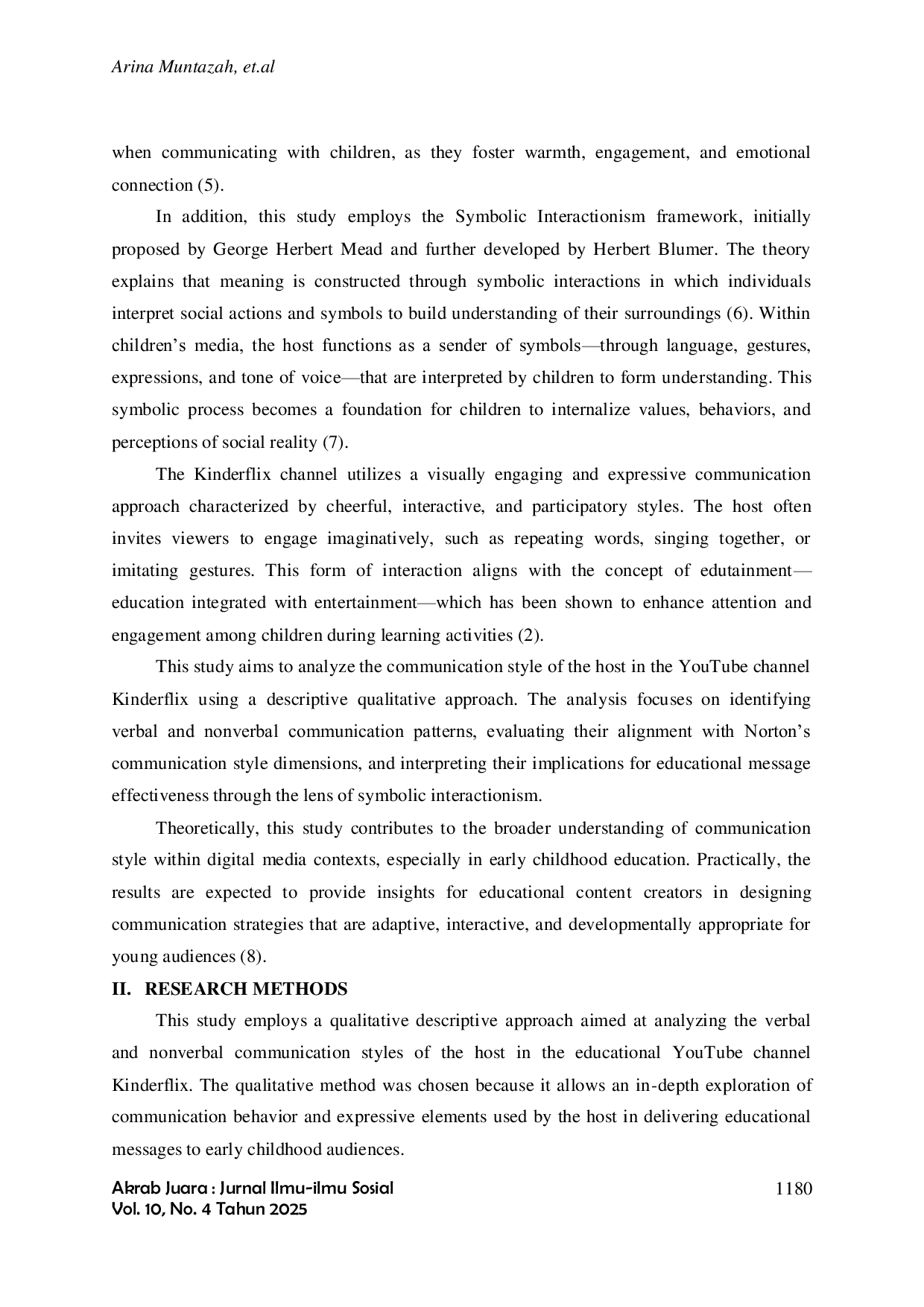 JURIS Communication Styles Analysis Of The Host On Educational Youtube Channel For Todler And Children Kinderflix