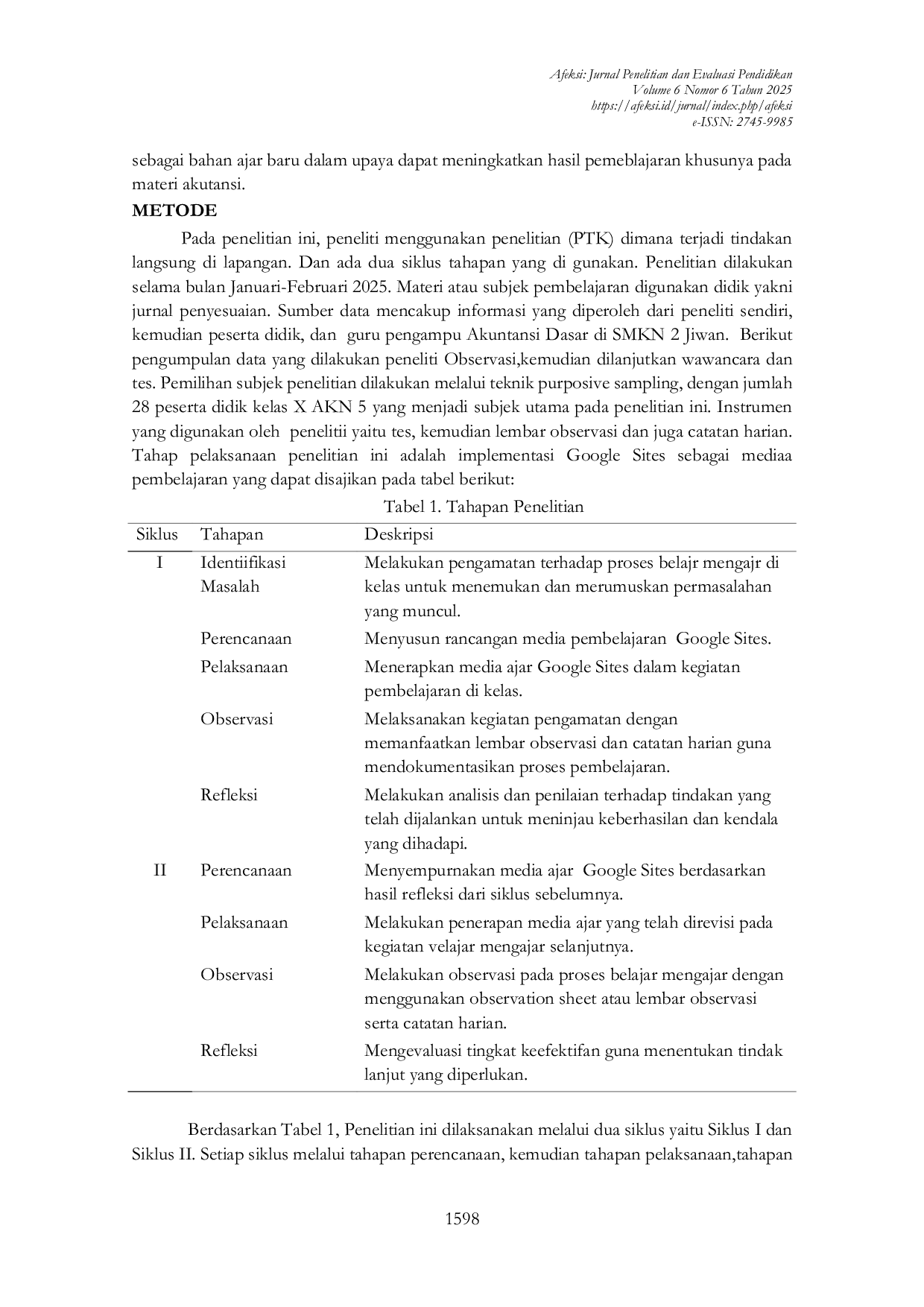 JURIS Implementasi Media Pembelajaran Berbasis Google Sites untuk Meningkatkan Hasil Belajar Kognitif Mata Pelajaran Akuntansi Dasar Materi Jurnal Penyesuaian