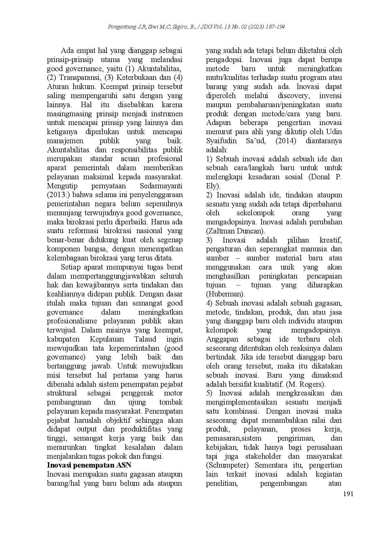 juris Inovasi Penempatan Pegawai Asn Di Kabupaten Talaud Bagian Humas Dan Protokol