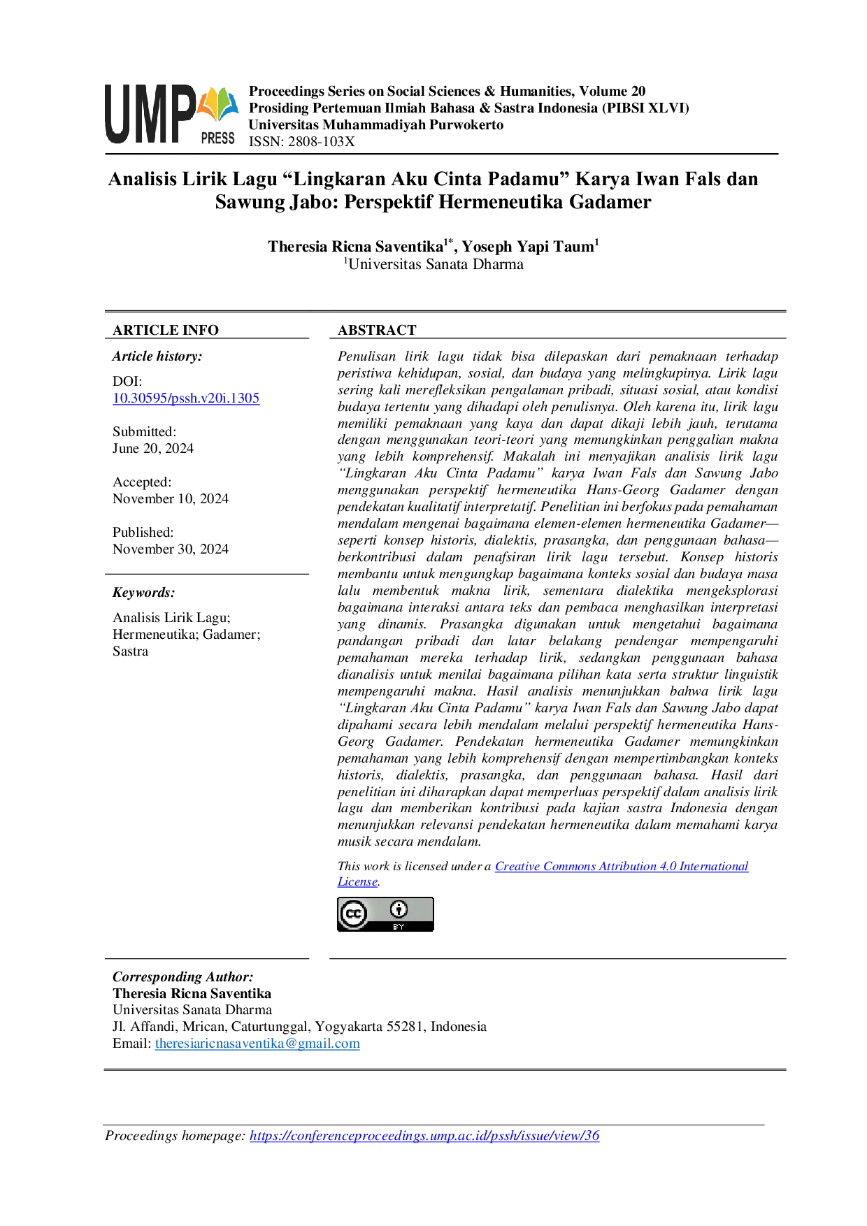 JURIS Analisis Lirik Lagu Lingkaran Aku Cinta Padamu Karya Iwan Fals dan Sawung Jabo Perspektif Hermeneutika Gadamer