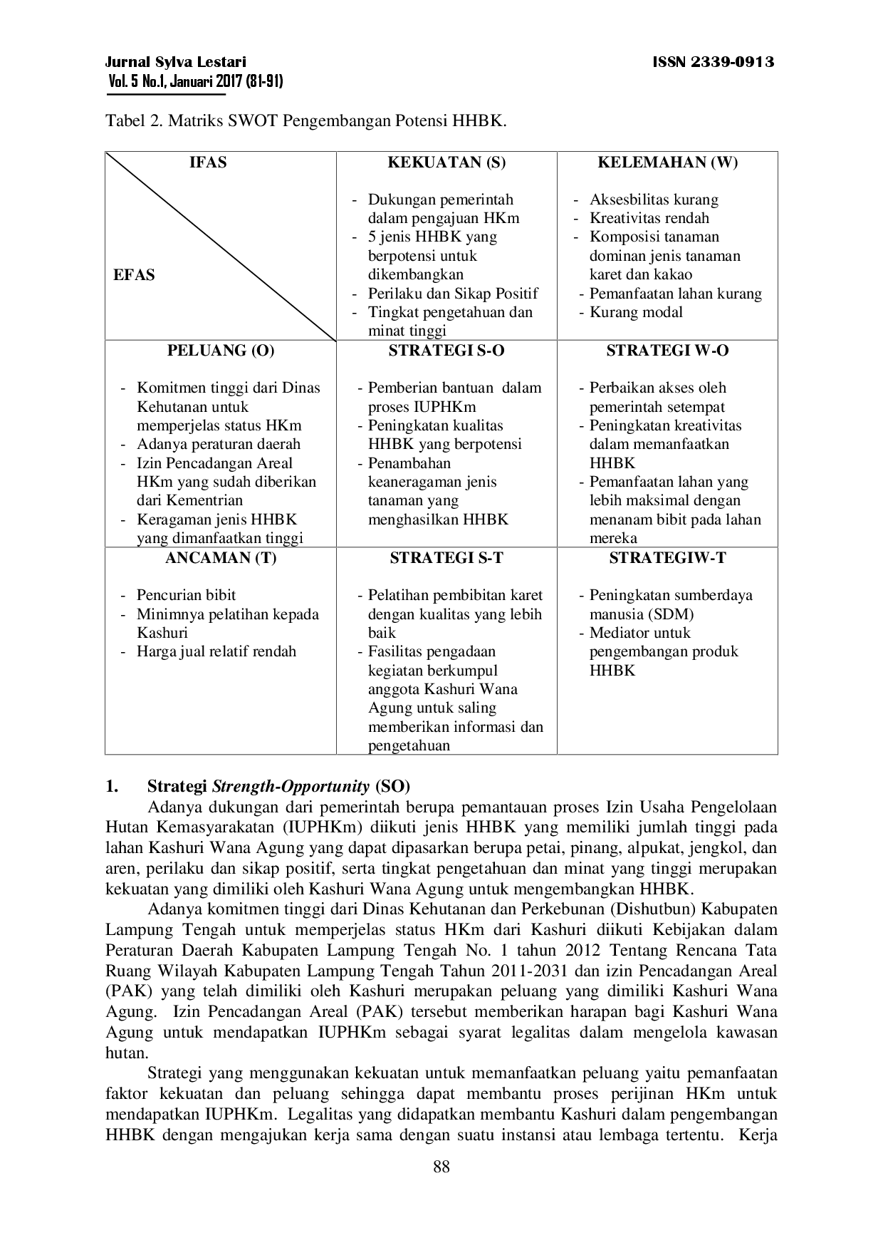 juris Pengembangan Potensi Hasil Hutan Bukan Kayu Oleh Kelompok Sadar Hutan Lestari Wana Agung Di Register 22 Way Waya Kabupaten Lampung Tengah