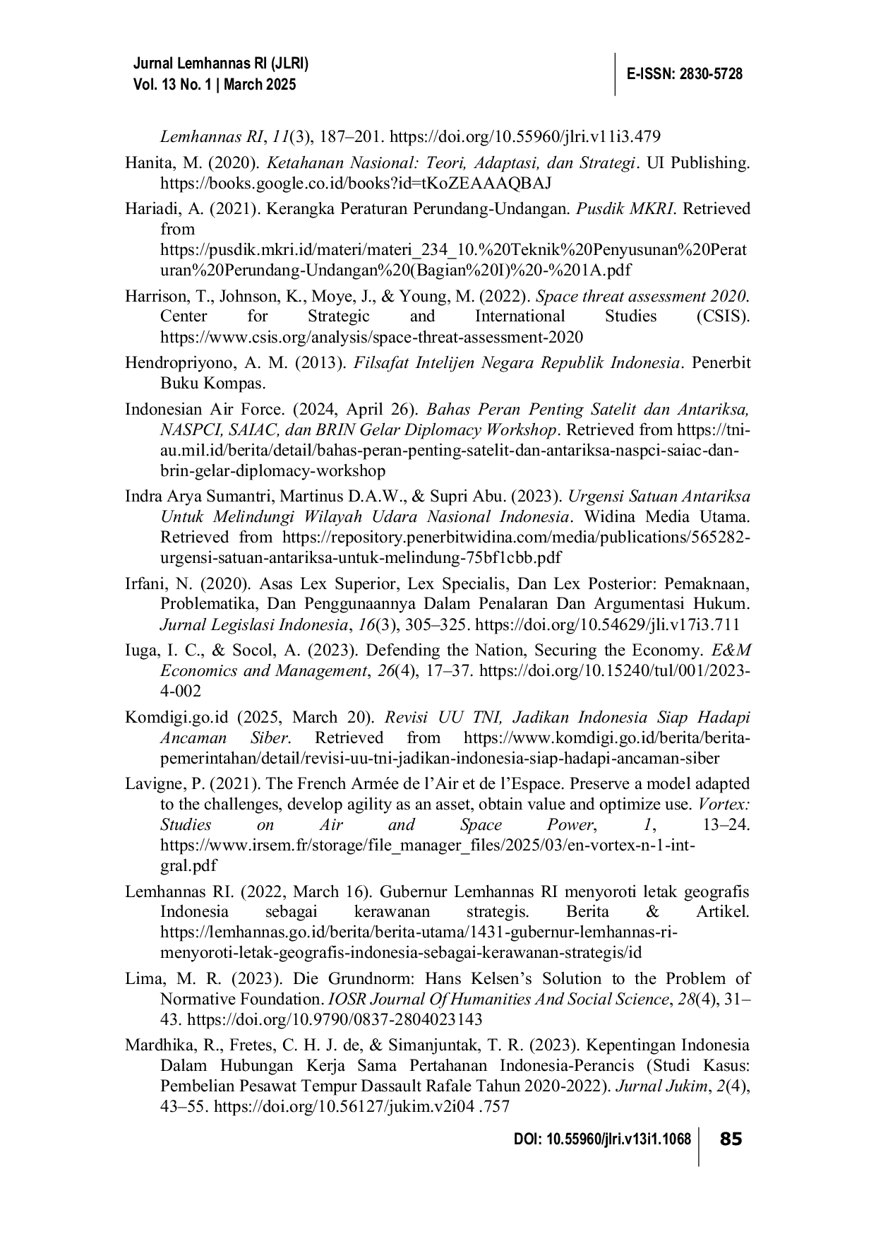 JURIS Aligning Indonesia s Space Command with Astagatra
