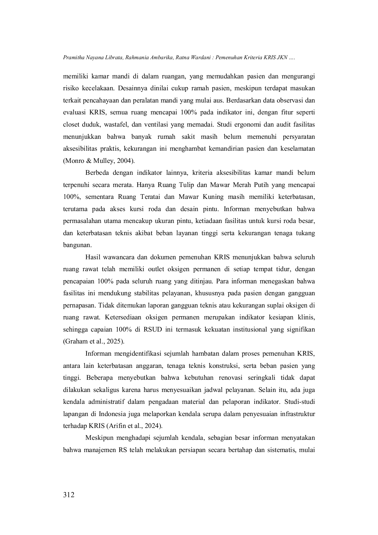 JURIS Pemenuhan Kriteria KRIS JKN Studi Kasus di RSUD RT Notopuro Sidoarjo