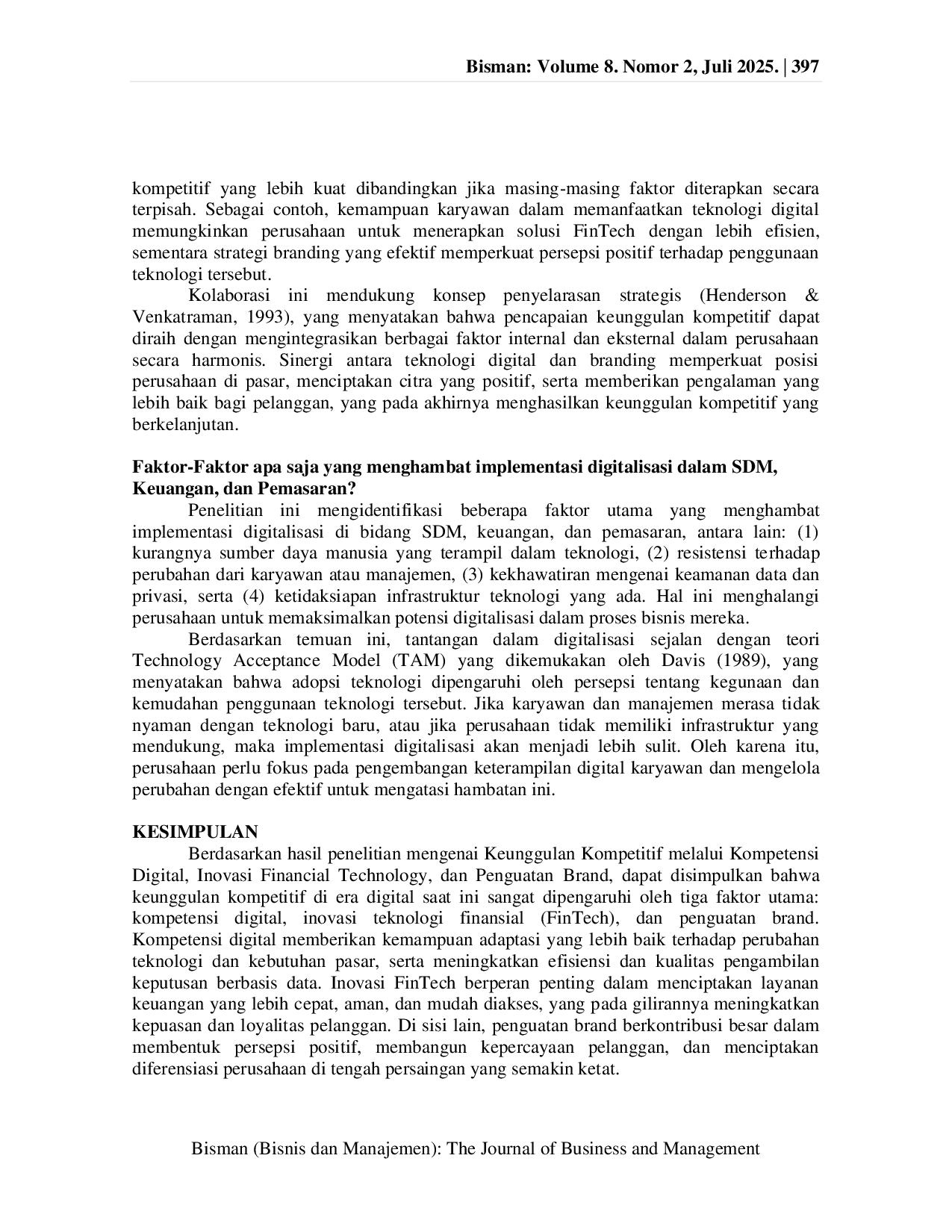 JURIS Keunggulan Kompetitif melalui Kompetensi Digital Inovasi Financial Technologi dan Penguatan Brand