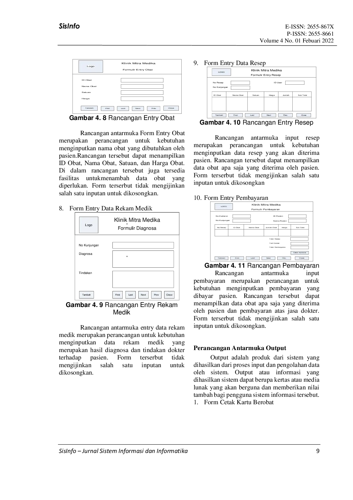 JURIS Sistem Informasi Kunjungan Pasien pada Klinik Mitra Medika