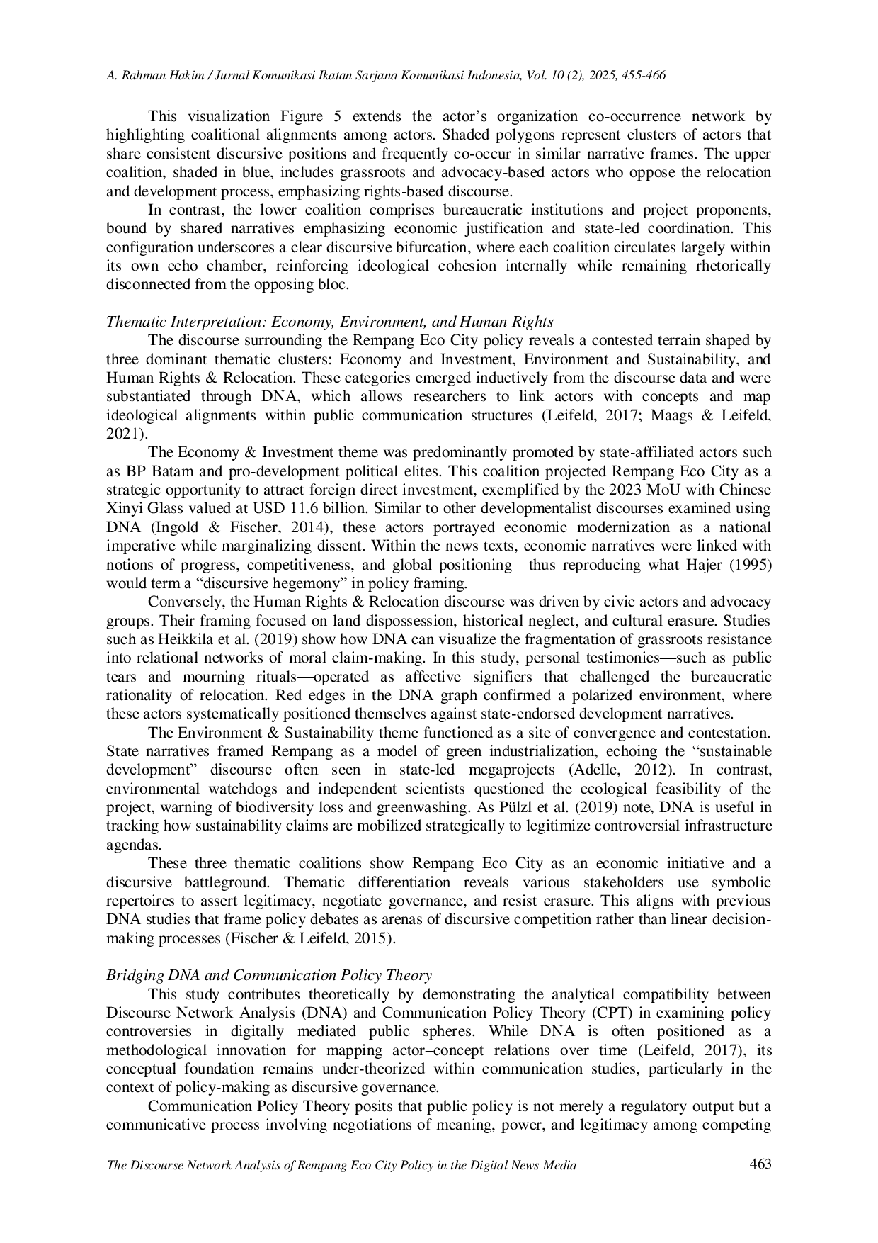 JURIS The Discourse Network Analysis of Rempang Eco City Policy in the Digital News Media