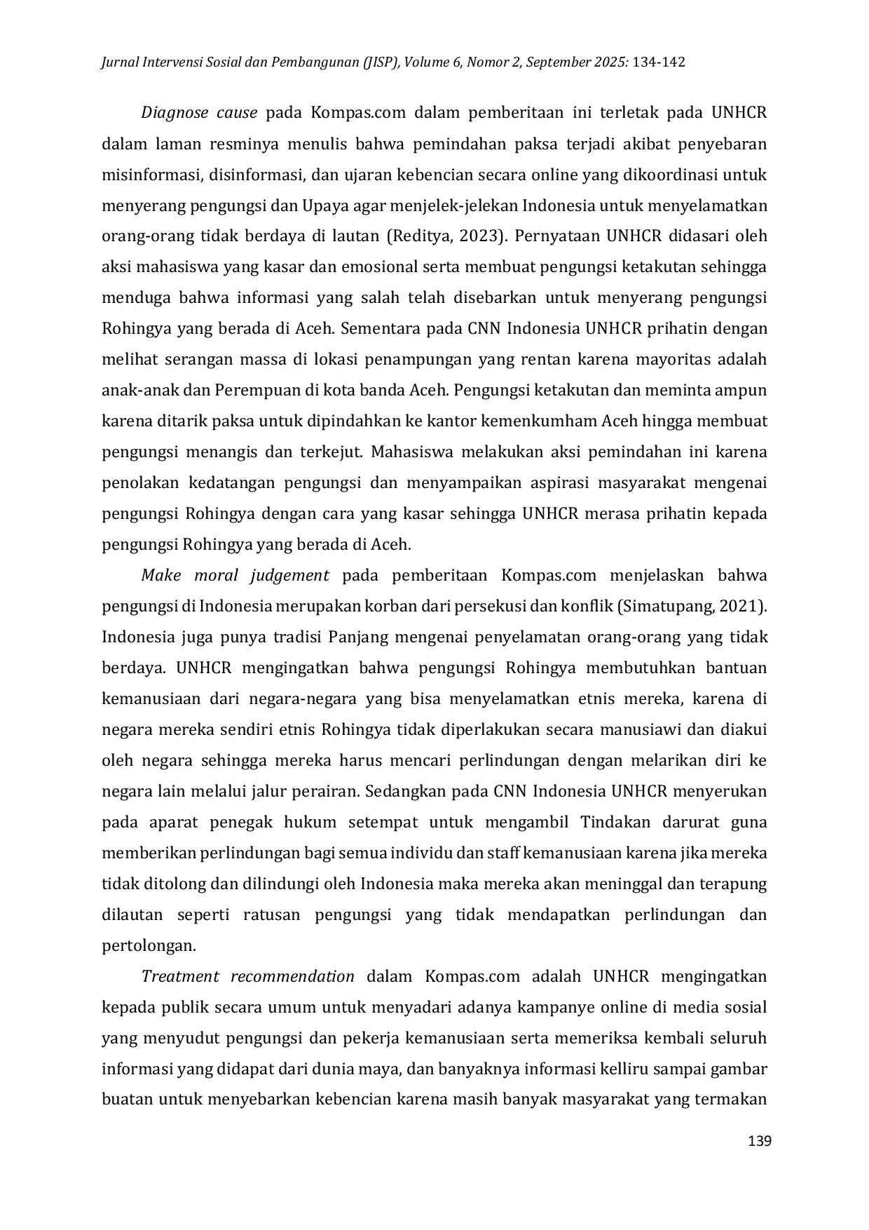 JURIS Analisis Framing Berita KOMPAS dan CNN Indonesia tentang Mahasiswa Aceh Usir Pengungsi Rohingya di Provinsi Aceh