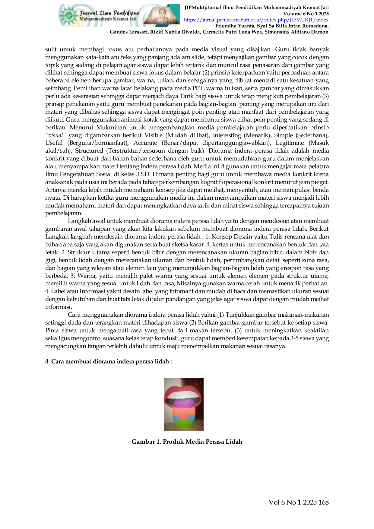 JURIS Pengembangan Media Visual Perasa Lidah untuk Siswa Kelas III di Sekolah Dasar