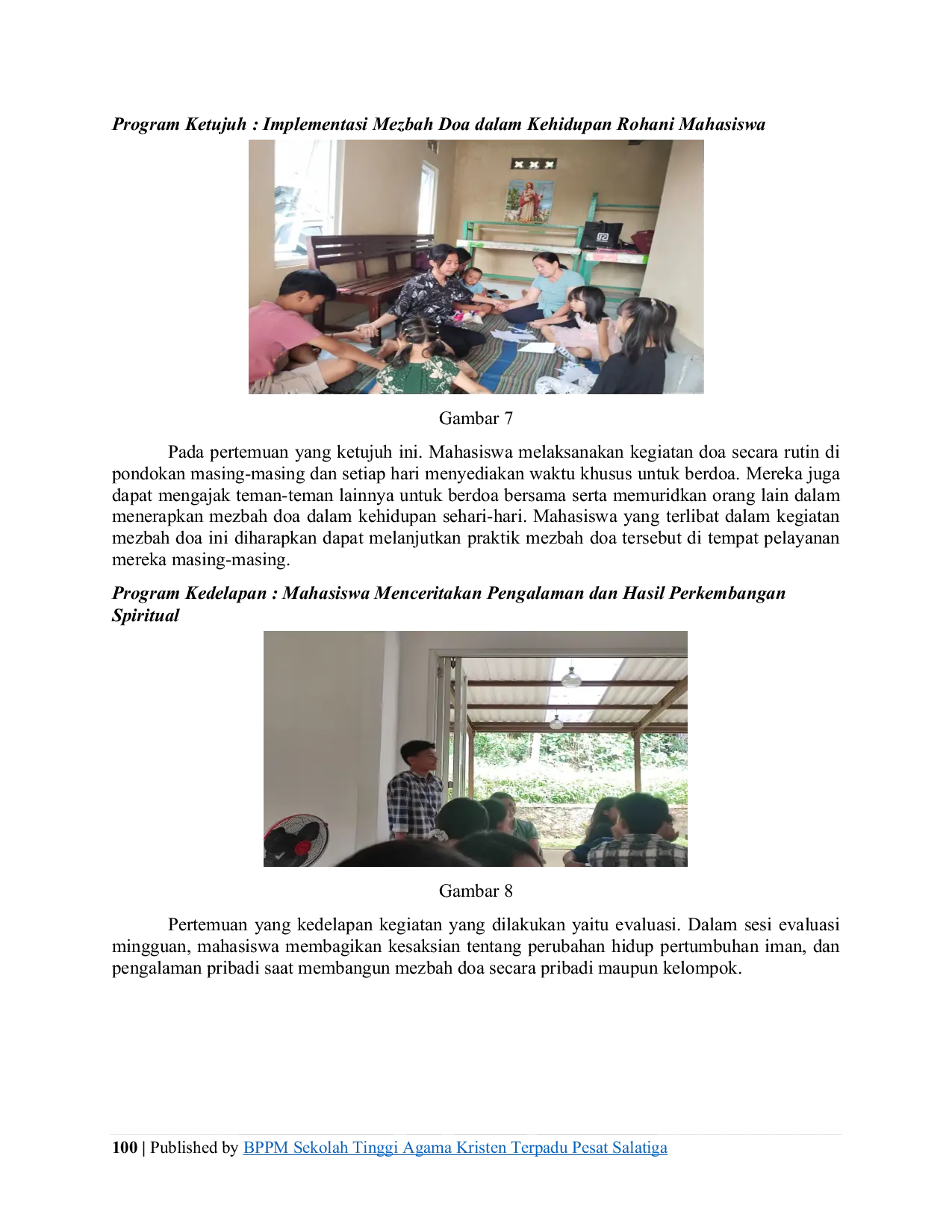 JURIS Penerapan Mezbah Doa dalam Membentuk Karakter Rohani Mahasiswa STAK Terpadu Pesat Salatiga