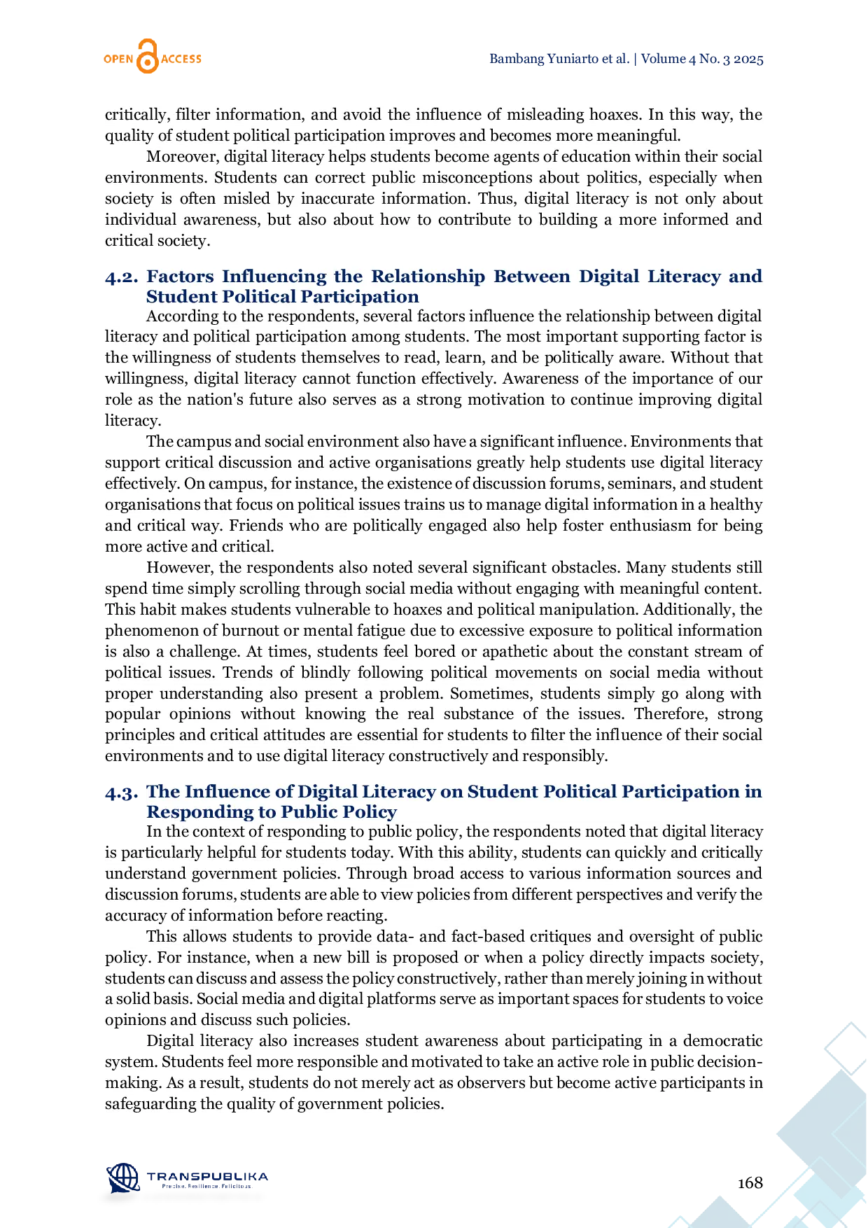 JURIS The Influence of Digital Literacy on Student Political Participation A Case Study of Student Movements in Responding to Public Policy