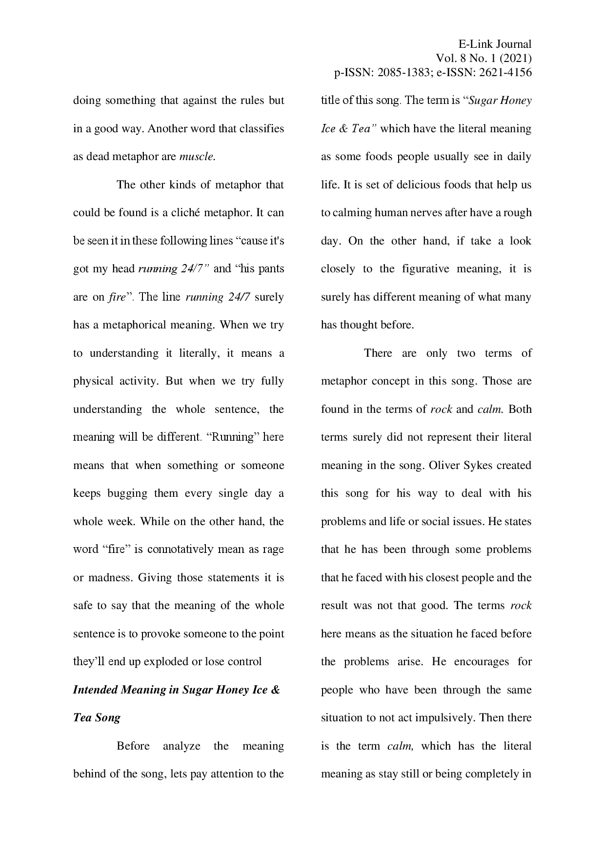 juris Metaphors Analysis In Bring Me The Horizon s Amo Album Selected Song Lyrics