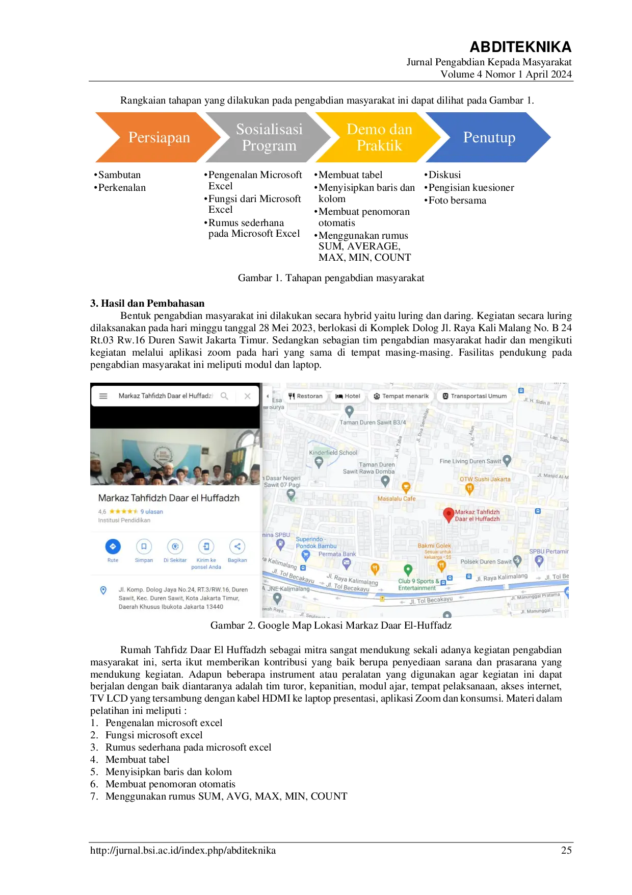 JURIS Pelatihan Dasar Mengolah Data Numerik Menggunakan Microsoft Excel Pada Rumah Tahfidzh Daar El Huffadzh