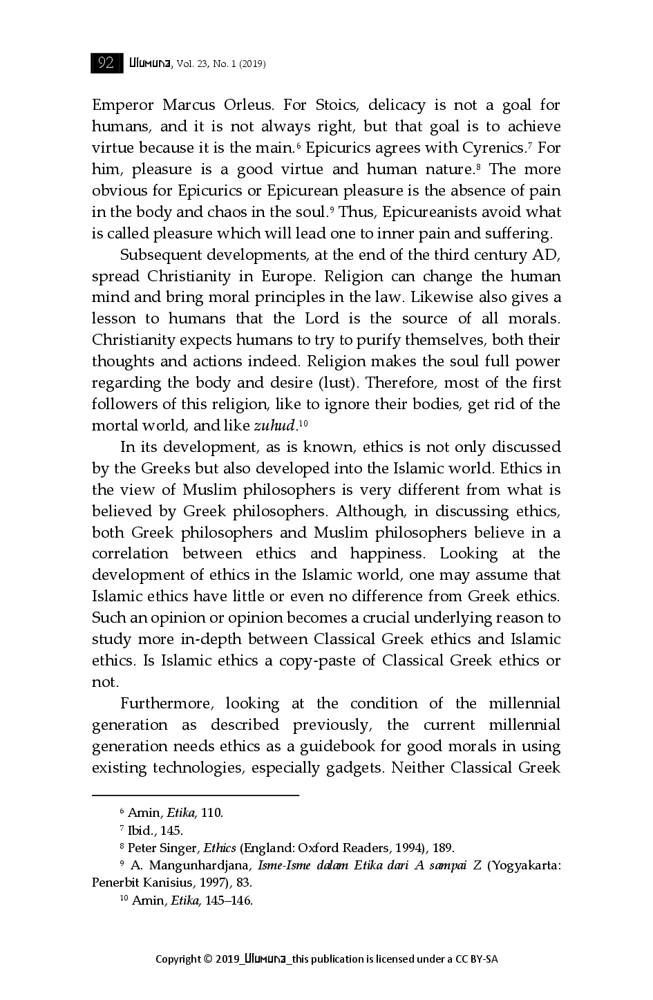 juris Comparative Study of Classical Greek Ethics and Islamic Ethics