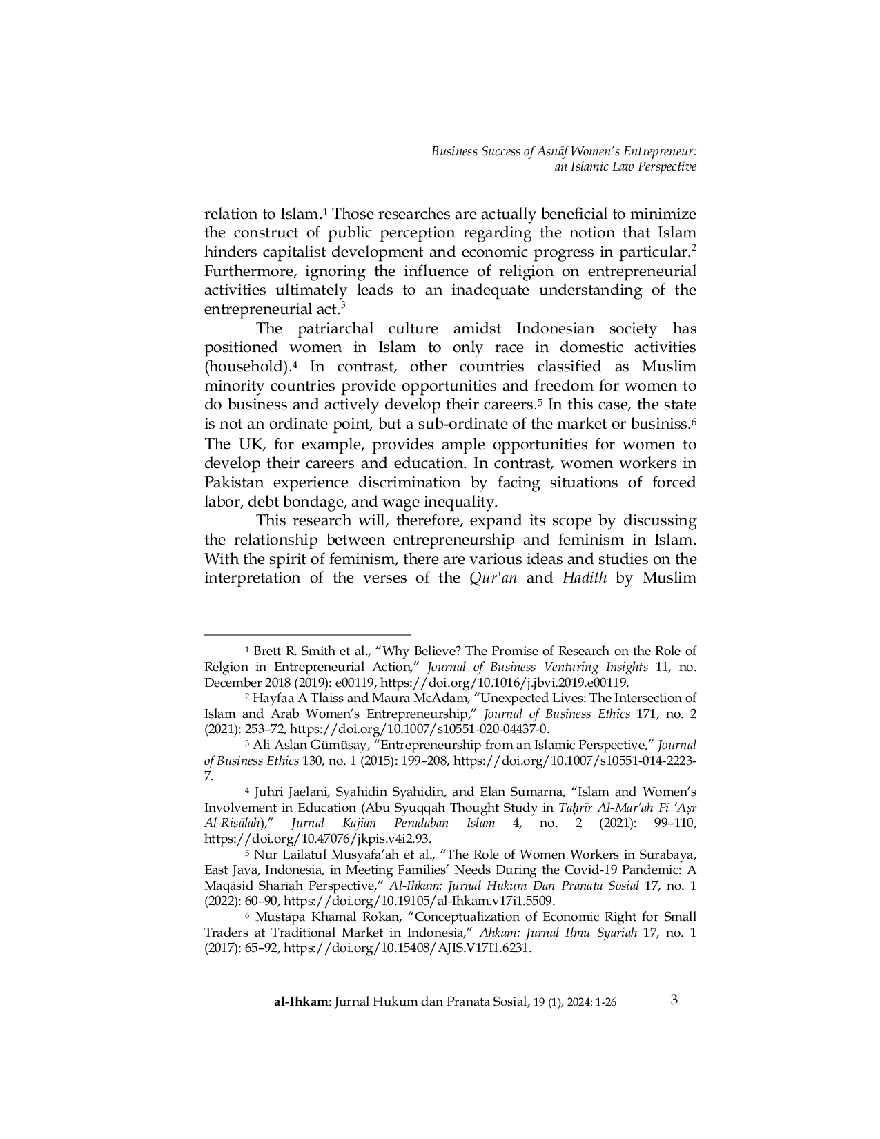 JURIS Business Success of AsnAf Women s Entrepreneur an Islamic Law Perspective