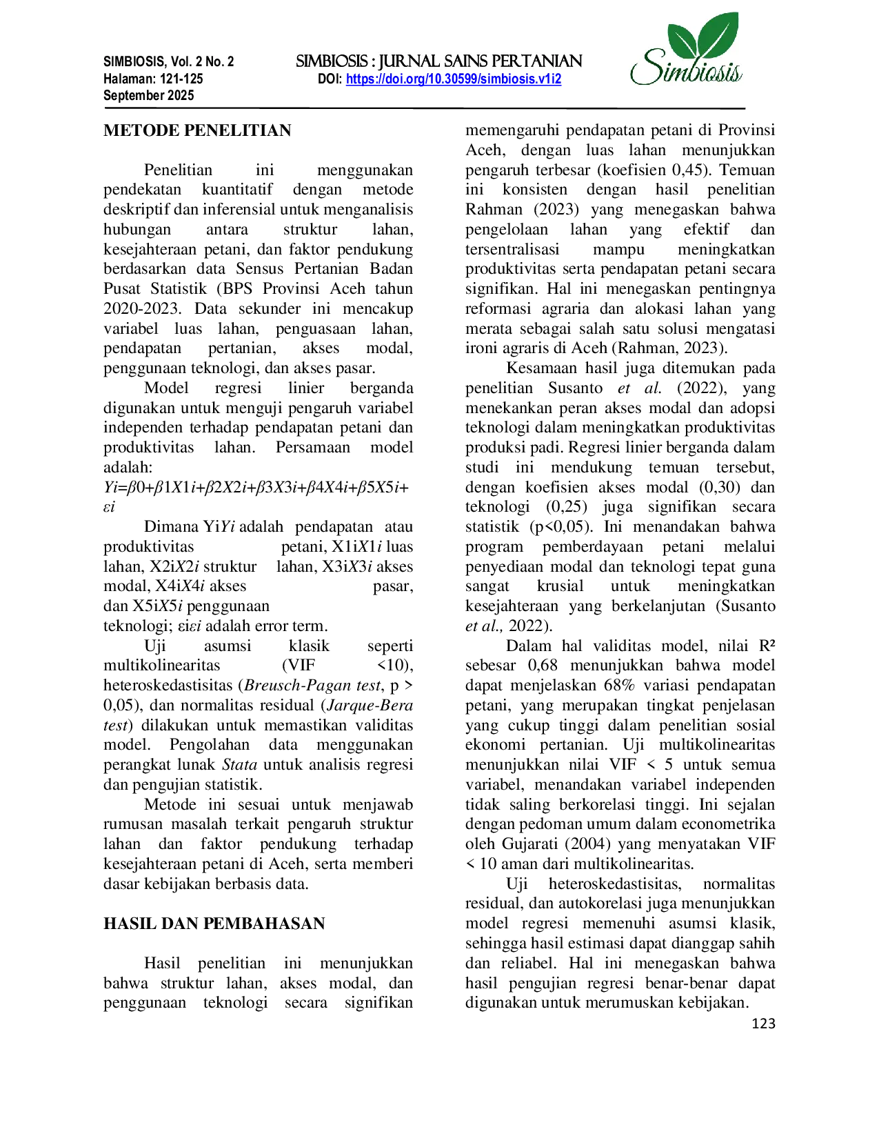 JURIS Mengurai Ironi Agraris Kesejahteraan Struktur Lahan dan Sensus Pertanian 2023 Aceh