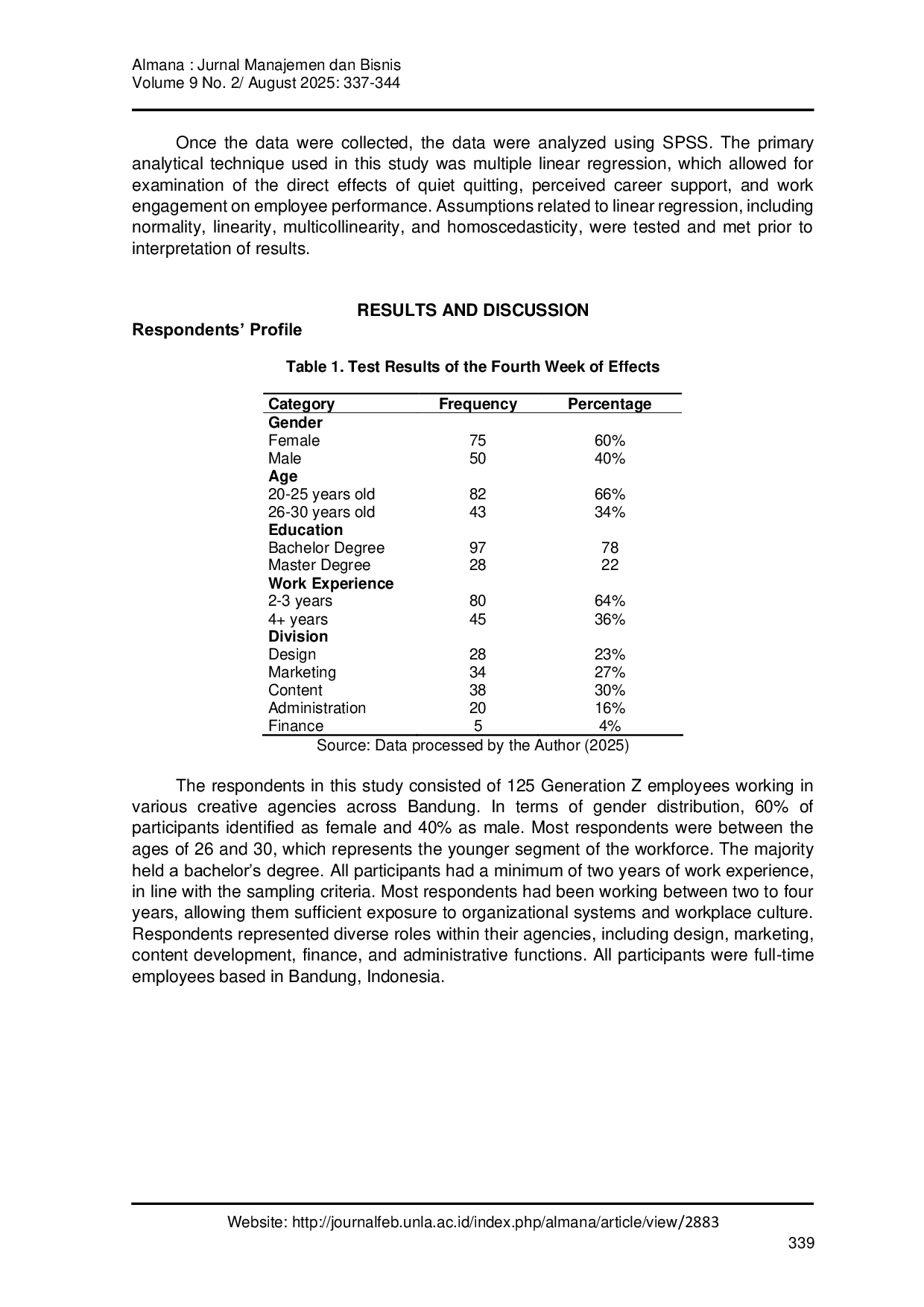 JURIS Gen Z at Work The Roles of Quiet Quitting Career Support and Engagement in Shaping Performance