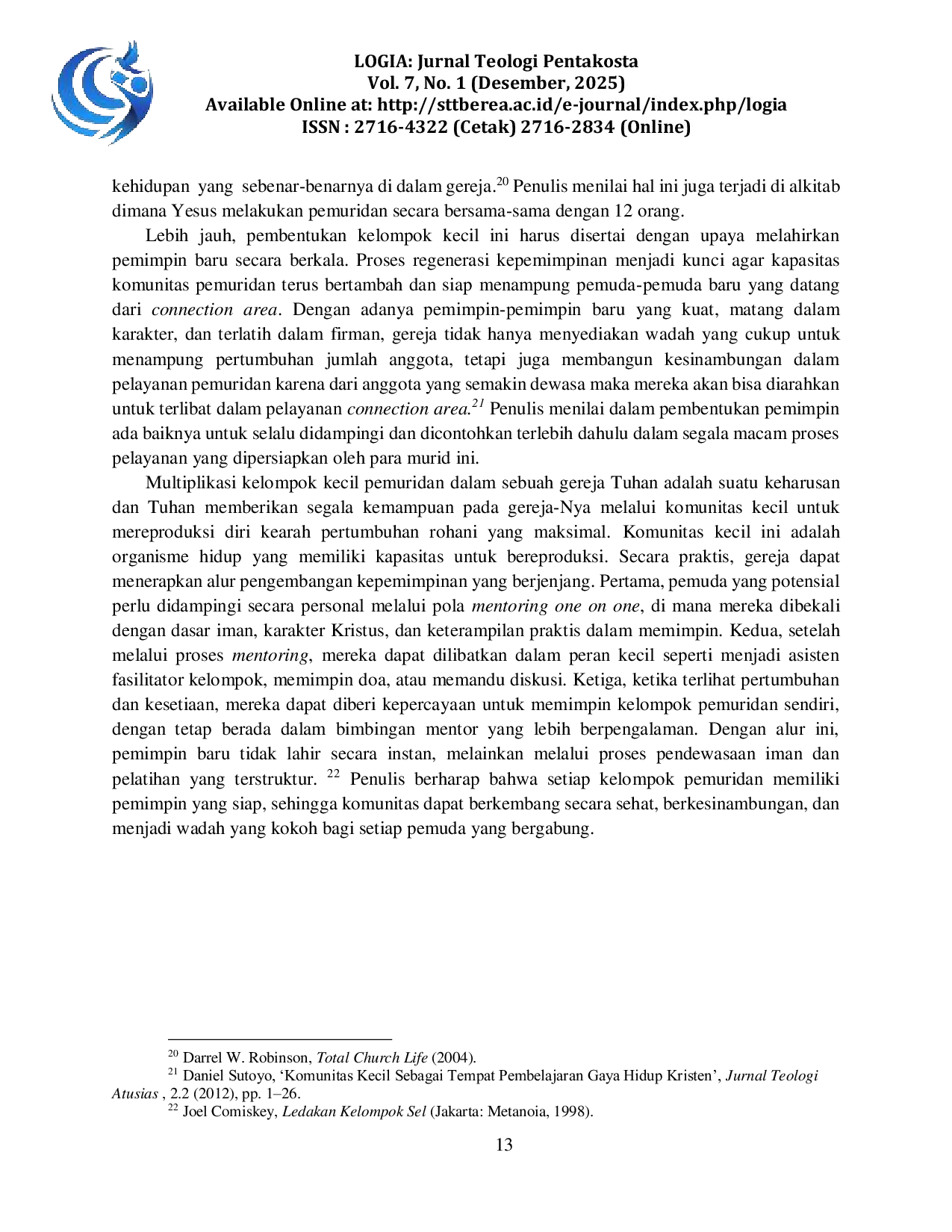 JURIS Strategi Gereja Dalam Meningkatkan Partisipasi Pemuda Untuk Mengikuti Komunitas Pemuridan