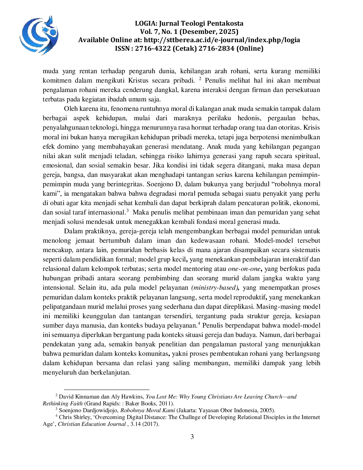 JURIS Strategi Gereja Dalam Meningkatkan Partisipasi Pemuda Untuk Mengikuti Komunitas Pemuridan