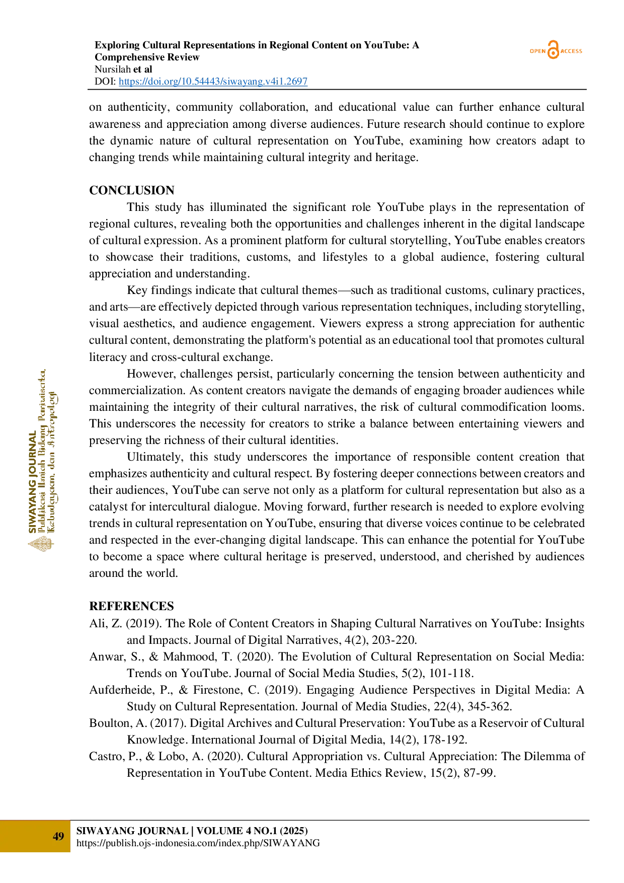 JURIS Exploring Cultural Representations in Regional Content on YouTube A Comprehensive Review