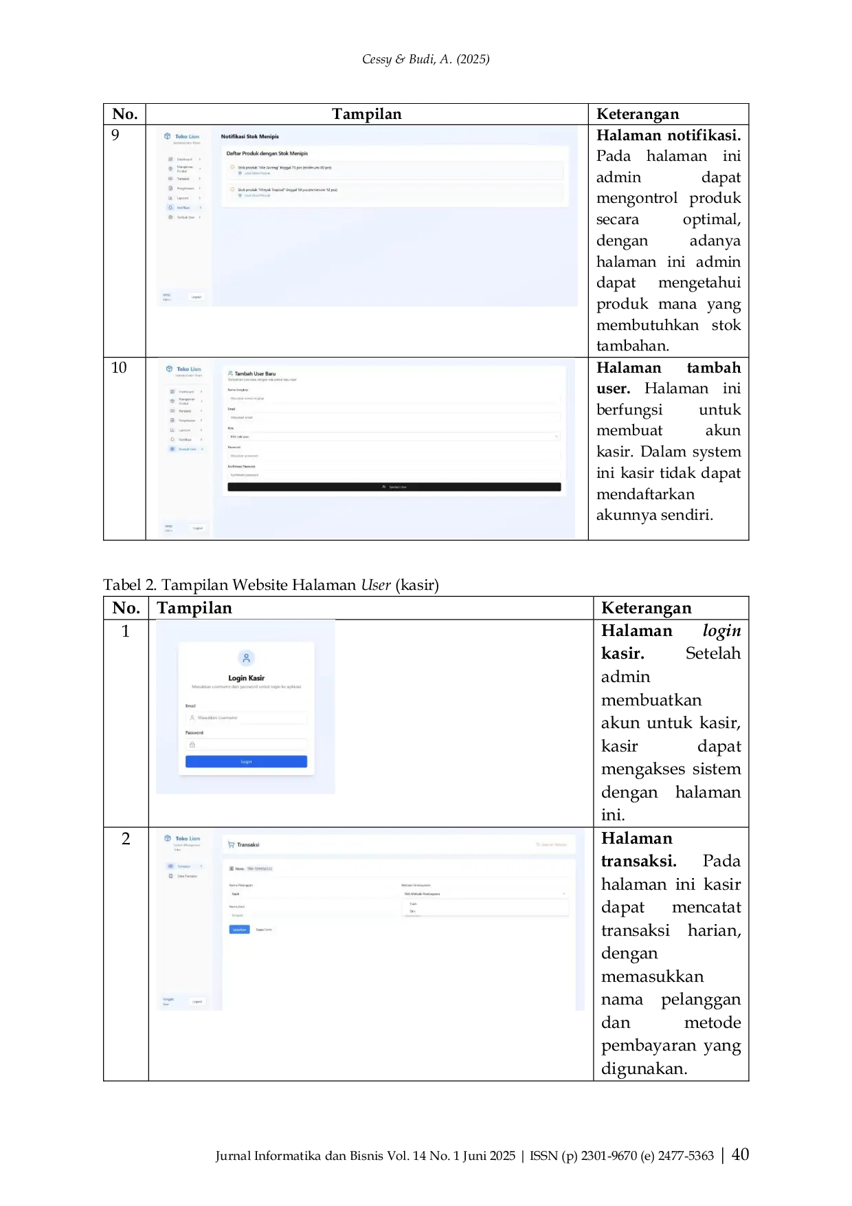JURIS Implementasi Transaction Processing System dan Decision Support System dalam Pengambilan Keputusan Berbasis Web Studi Kasus Toko Lion