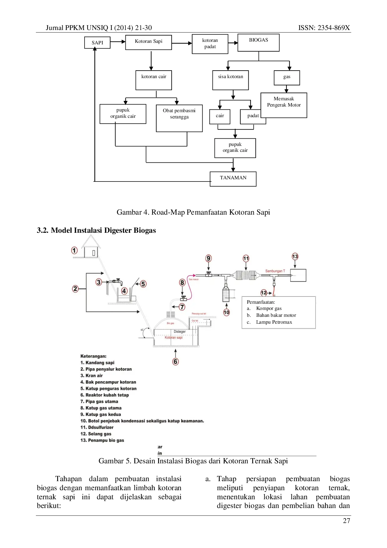 juris Rancang Bangun Reaktor Biogas untuk Pemanfaatan Limbah Kotoran Ternak Sapi di Desa Limbangan Kabupaten Banjarnegara