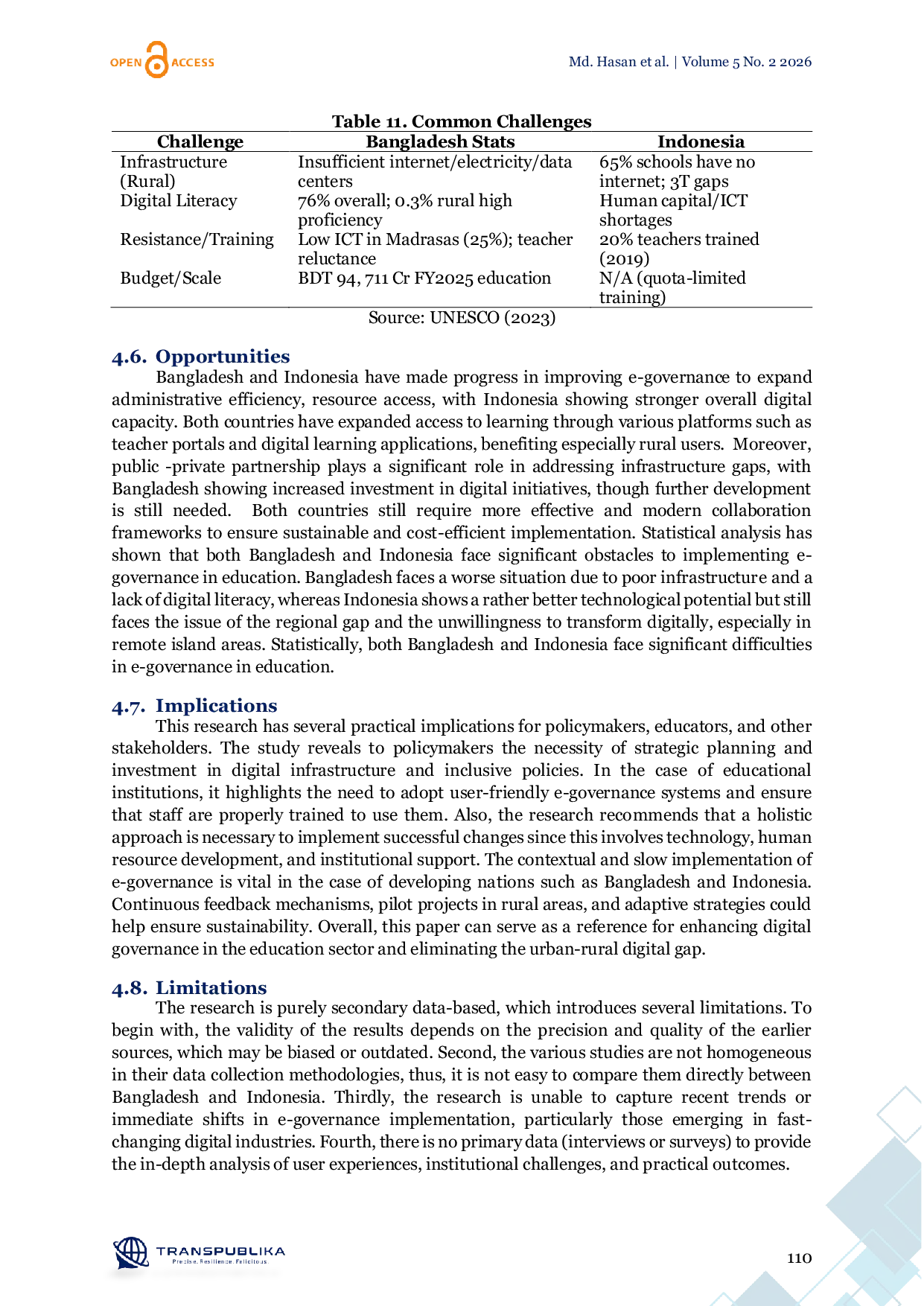 JURIS E Governance Implementation in the Education System A Comparative Study in Bangladesh and Indonesia
