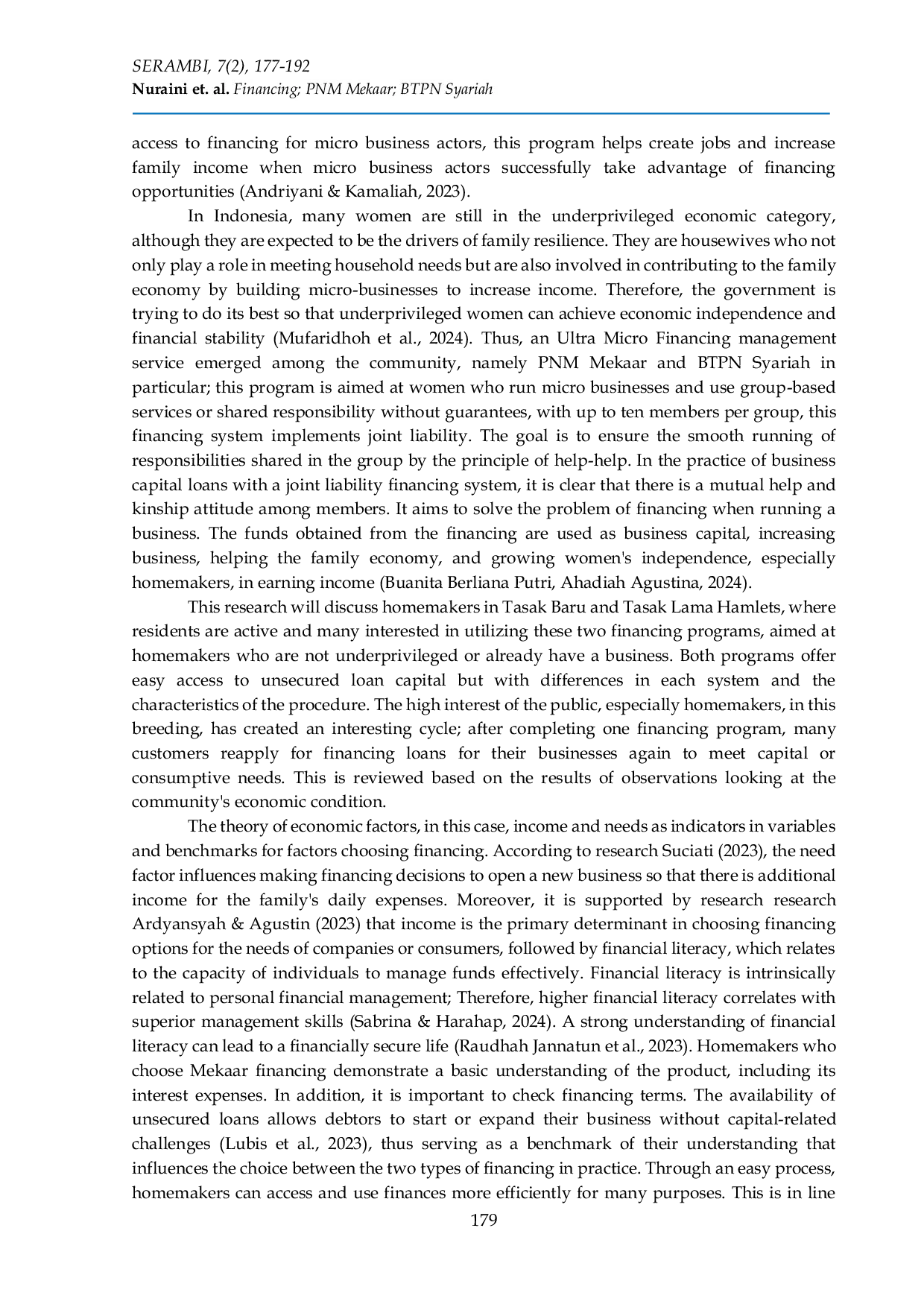 JURIS Analysis of factors influencing housewives to choose PNM Mekaar and BTPN Syariah financing