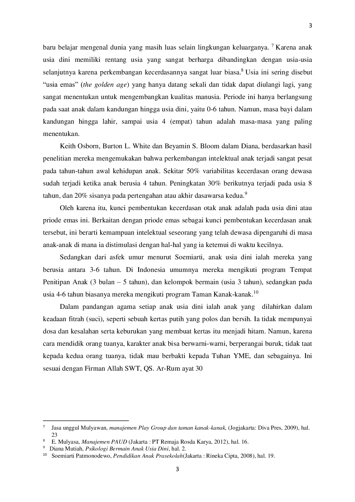 JURIS Pendidikan Anak Usia Dini pada Masa Golden Age