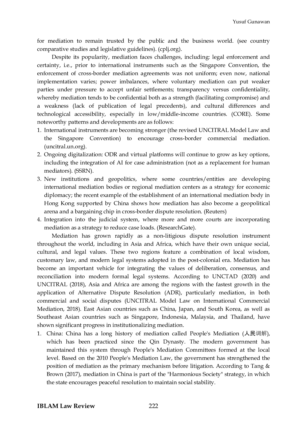 JURIS Modern Approaches to Dispute Resolution Ad Hoc and Institutional Mediation in Asia and Africa