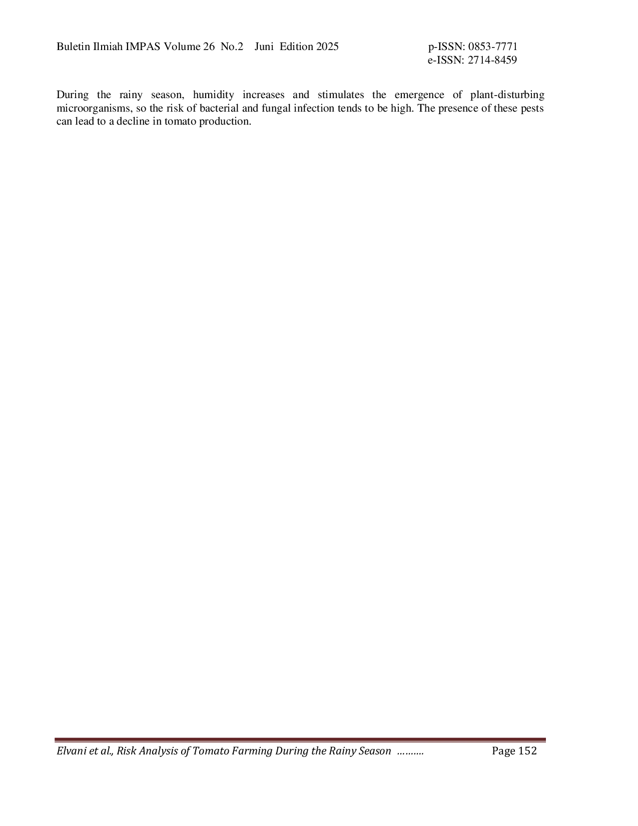 JURIS Risks of Tomato Farming During the Rainy Season in Aimoli Village West Alor District