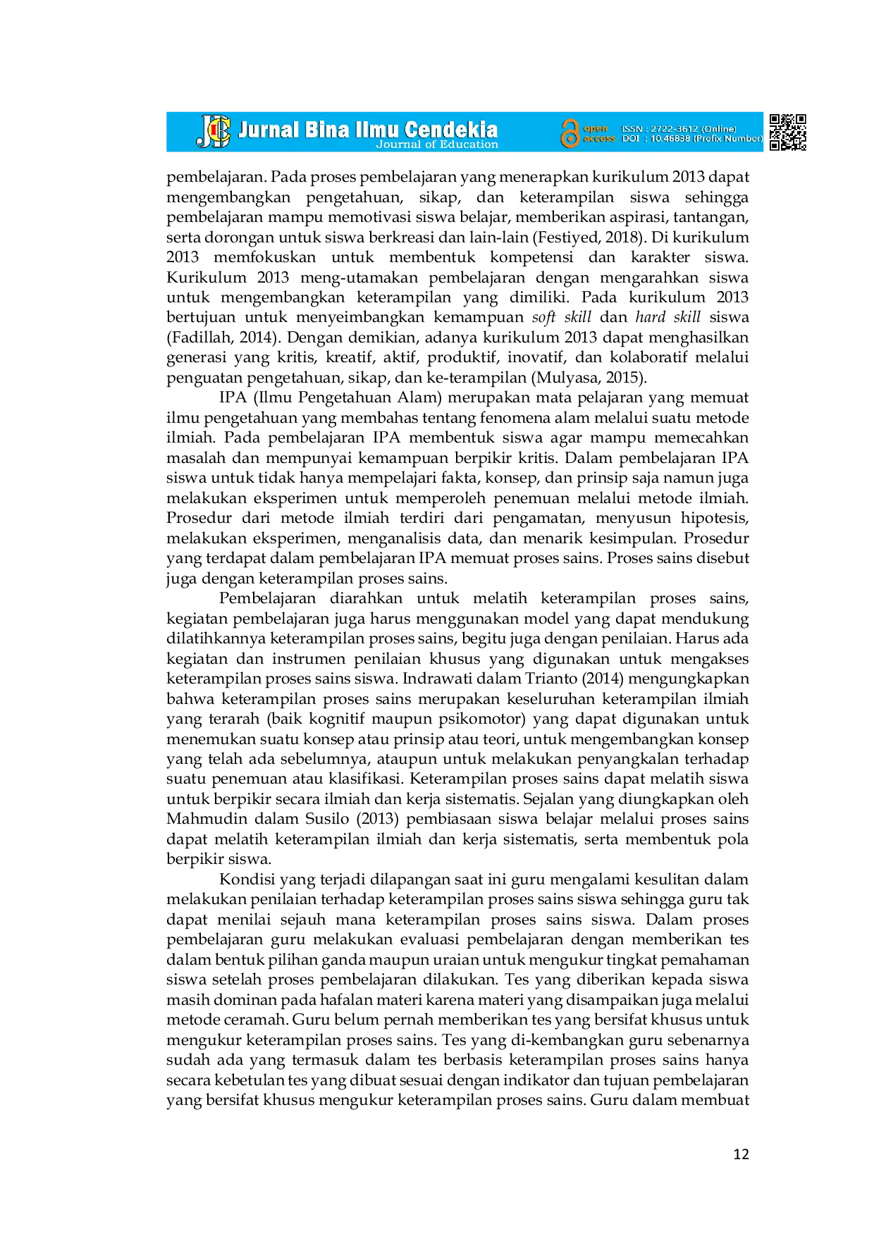 JURIS The Meta Analisis Pengembangan Instrumen Tes Keterampilan Proses Sains dalam Pembelajaran IPA