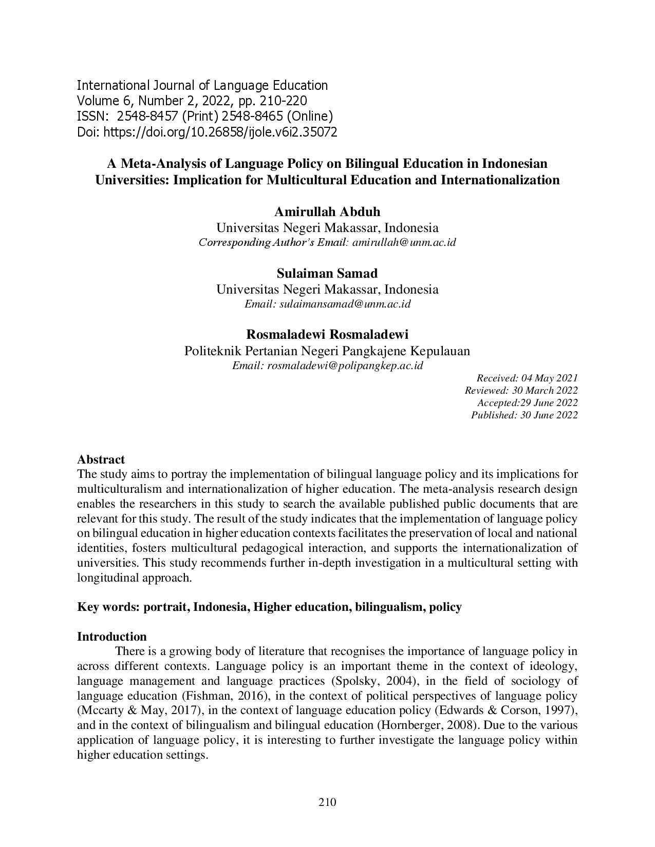 juris A Meta Analysis of Language Policy on Bilingual Education in Indonesian Universities Implication for Multicultural Education and Internationalization