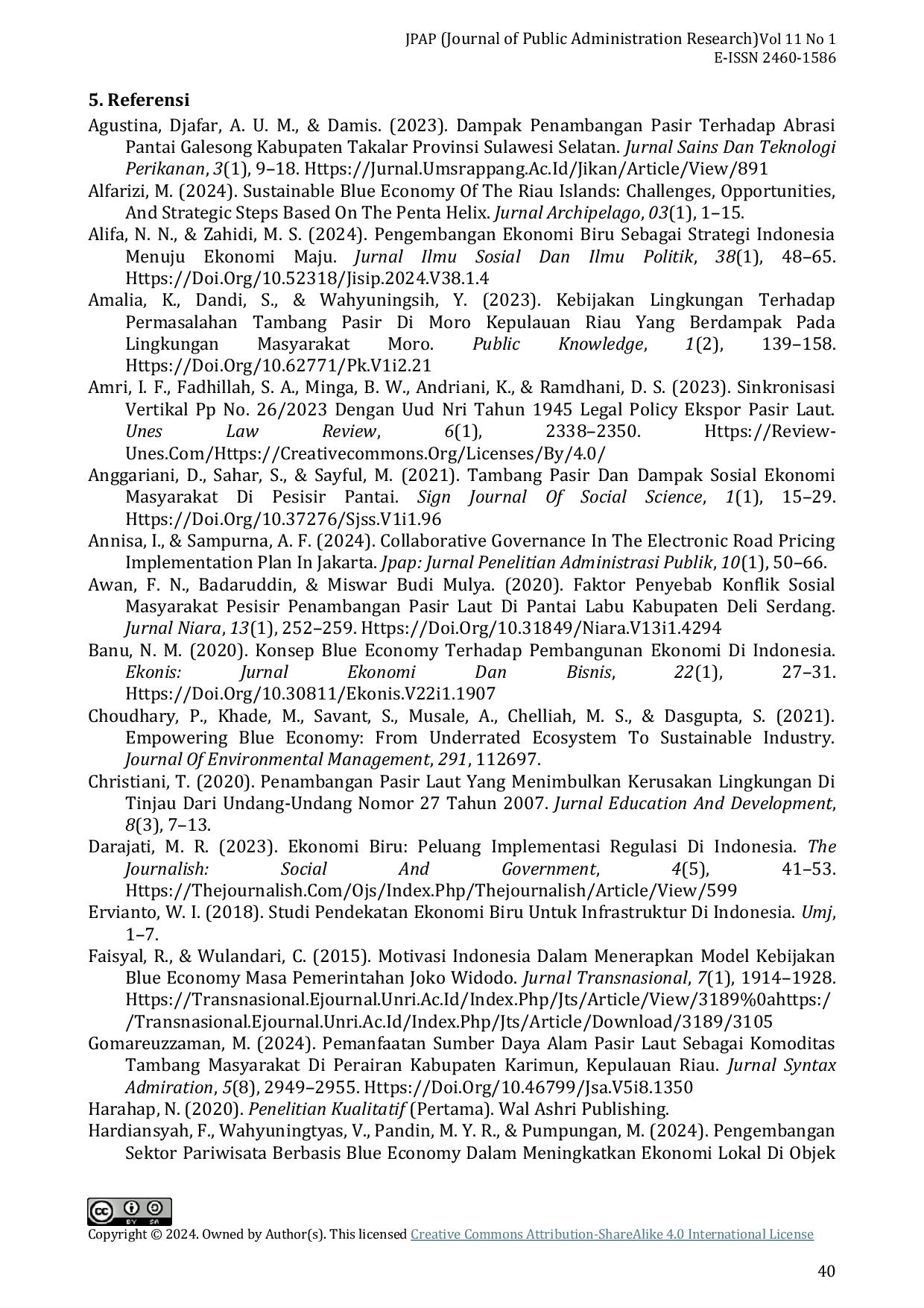 JURIS Blue Economy Challenge The Threatening Impact of Indonesia s Sea Sand Export Policy