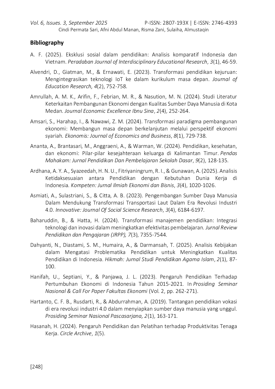 JURIS Education and Human Resource Management in Driving National Economic Growth