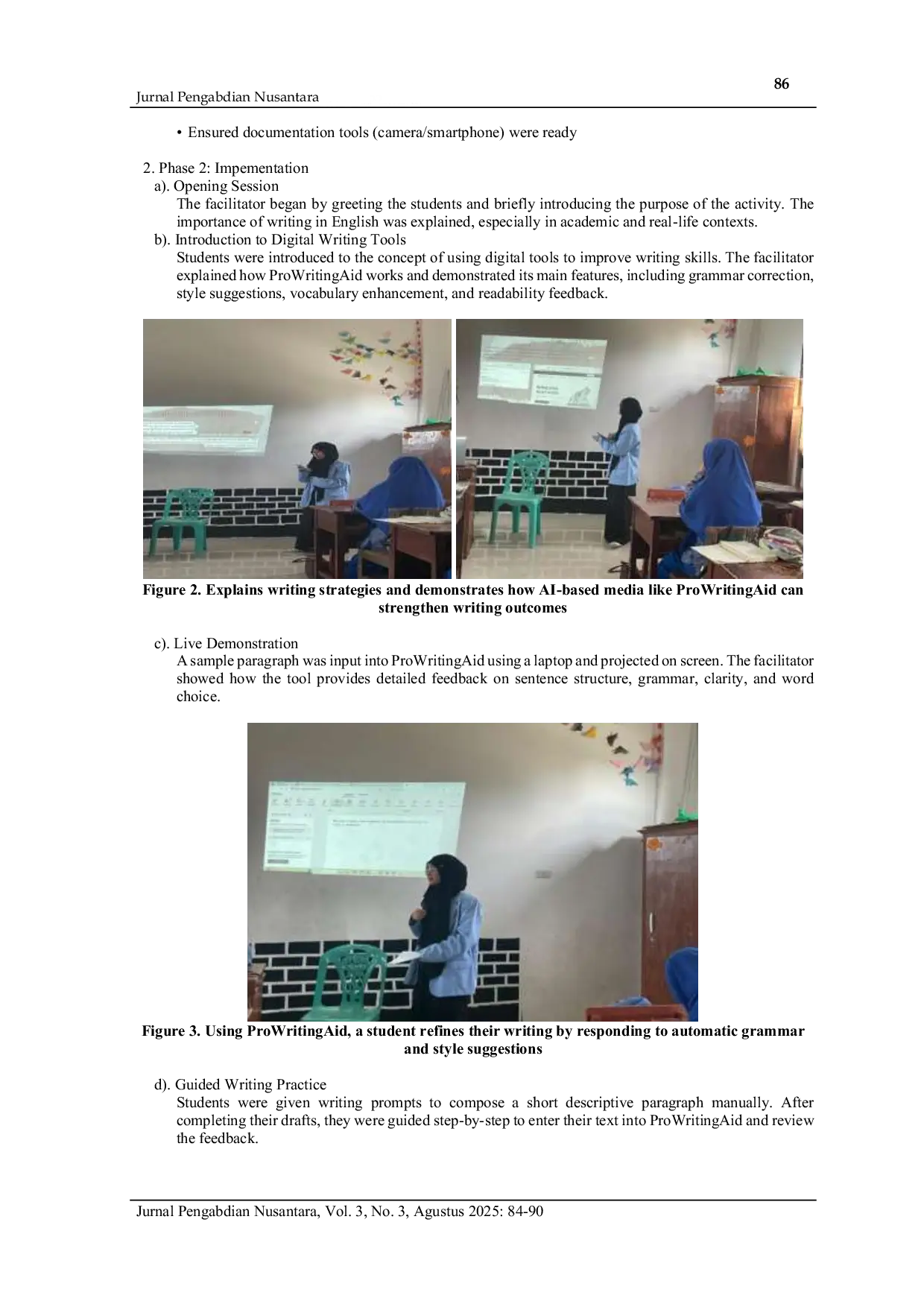 JURIS Strengthening English Writing Ability of Students of SMP IT Cendekia Pematangsiantar Class VII Through Pro Writing Aids as Creative and Interactive Media