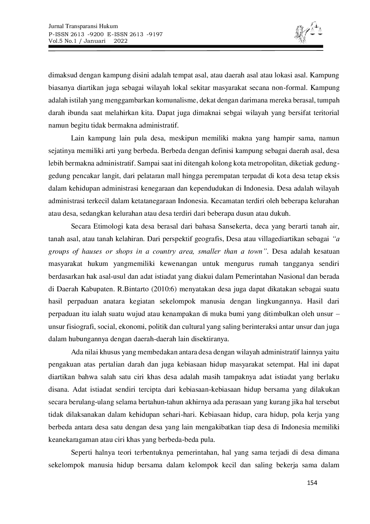 JURIS Peran Kepala Desa Perangkat Desa Dan Lembaga Musyawarah Masyarakat Desa Dalam Kedudukannya Sebagai Pemerintah Desa Terhadap Perencanaan Pembangunan Desa