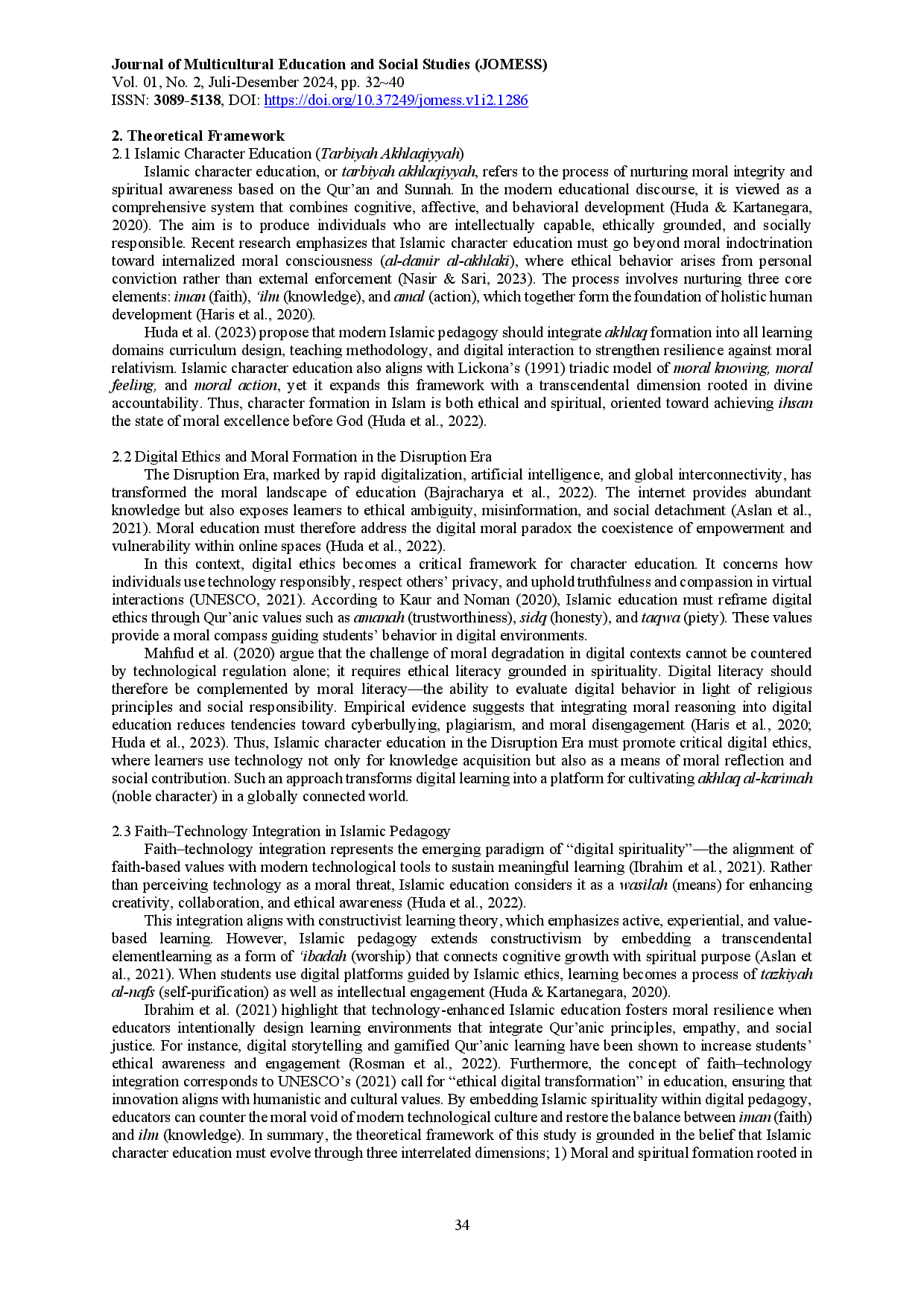 juris Islamic Character Education in the Disruption Era A Case Study at MIN 9 Aceh Tengah