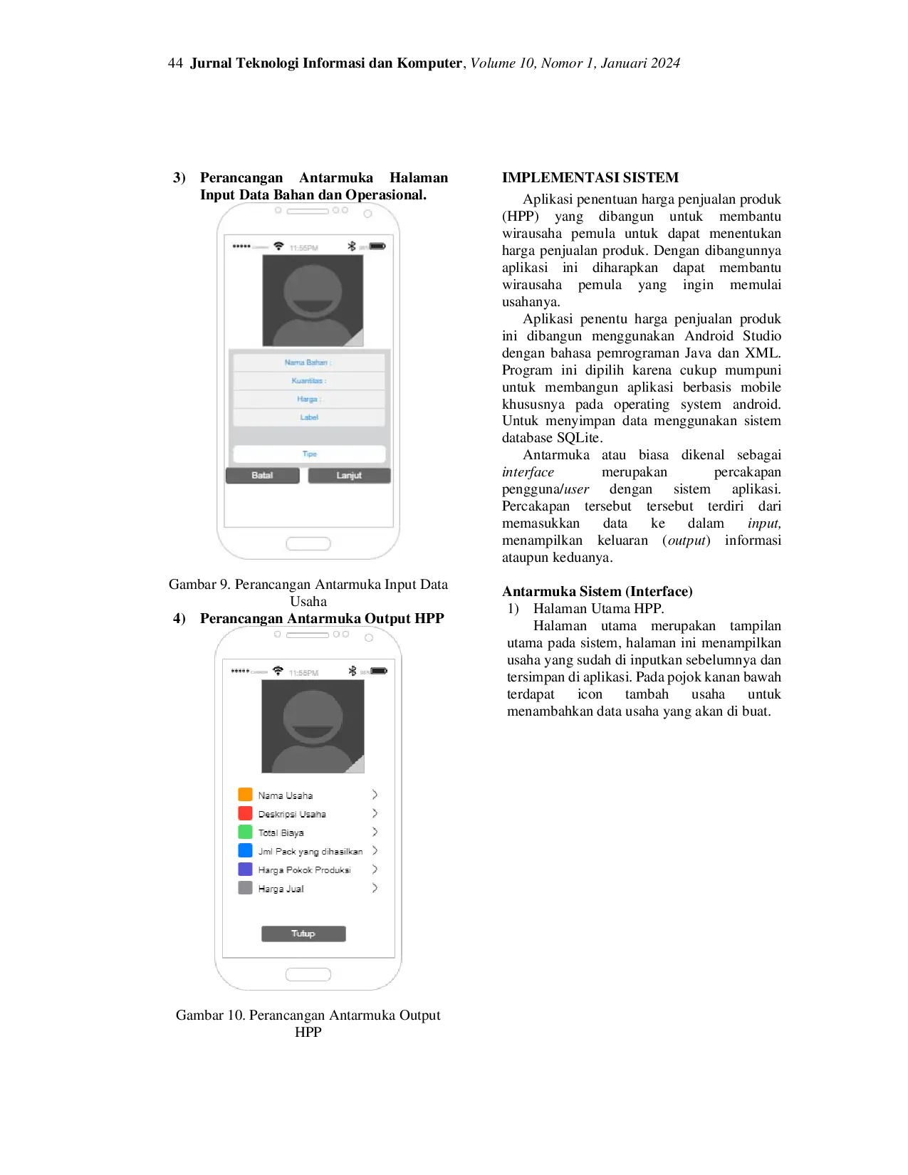 JURIS APLIKASI PENENTUAN HARGA PENJUALAN PRODUK UNTUK WIRAUSAHA PEMULA