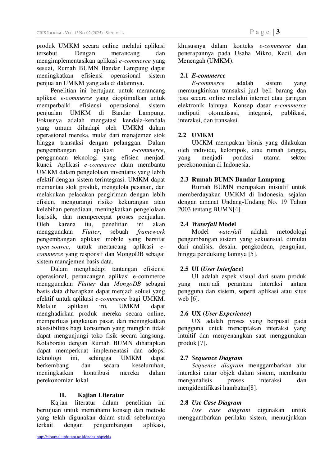 JURIS Perancangan Aplikasi E Commerce untuk Meningkatkan Efisiensi Operasional Sistem Penjualan UMKM